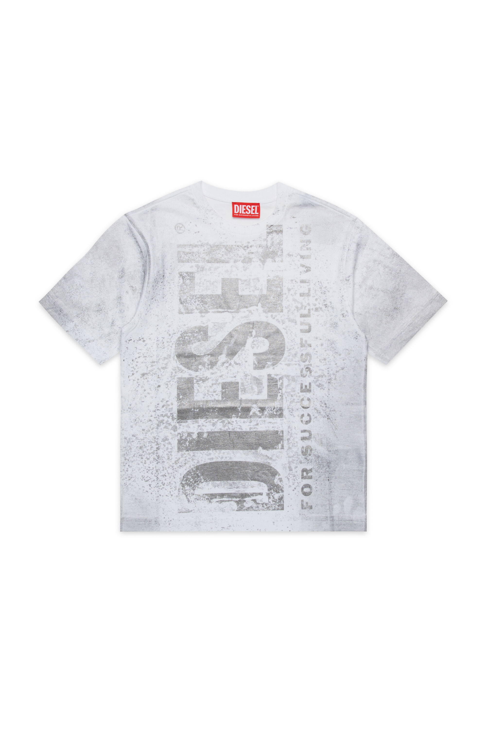 Diesel - TBOXTQ23 OVER, Man's Cotton t-shirt with logo print in White - 1