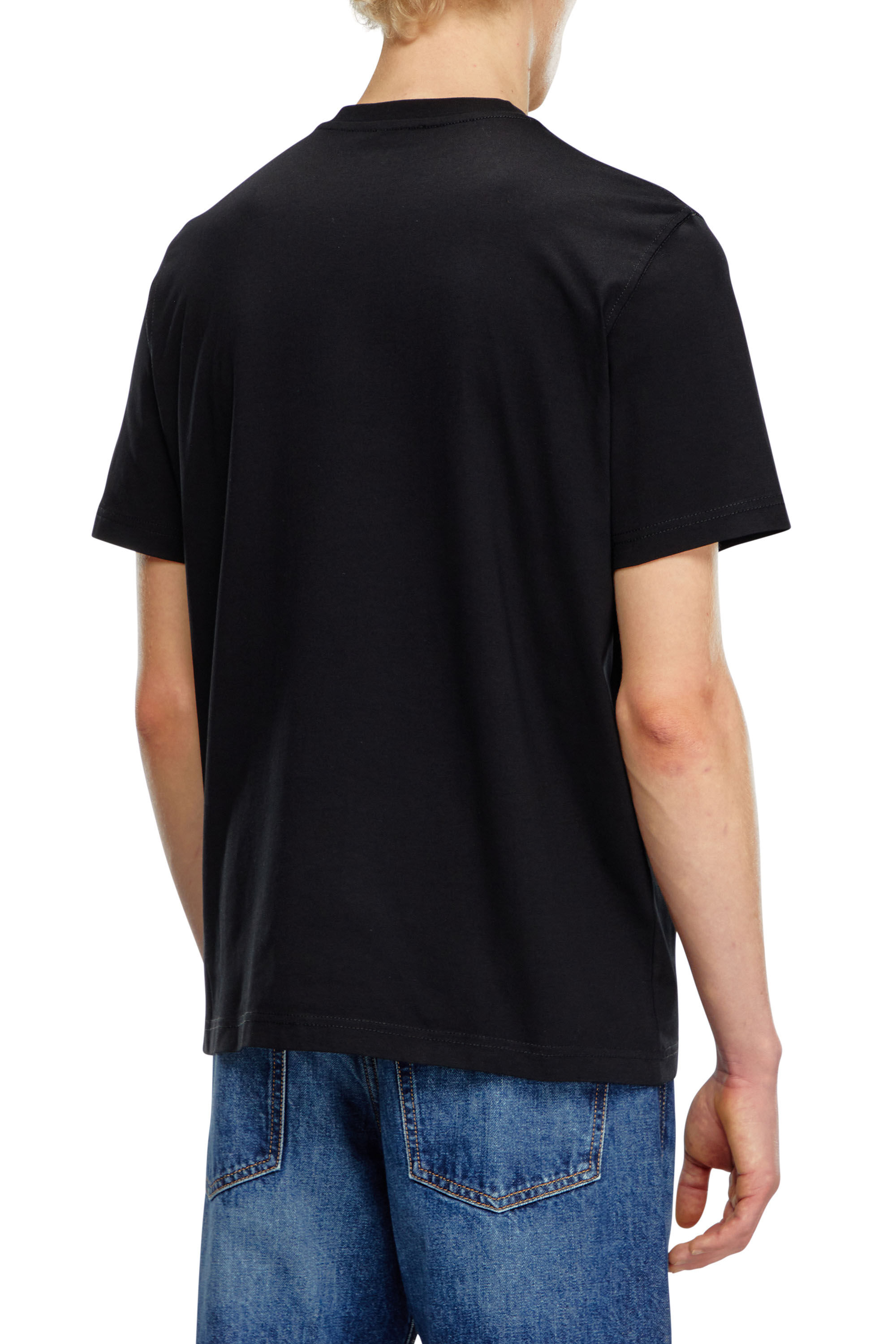 Diesel - T-ADJUST-Q7, Man's T-shirt with blurry Diesel logo in Black - 2