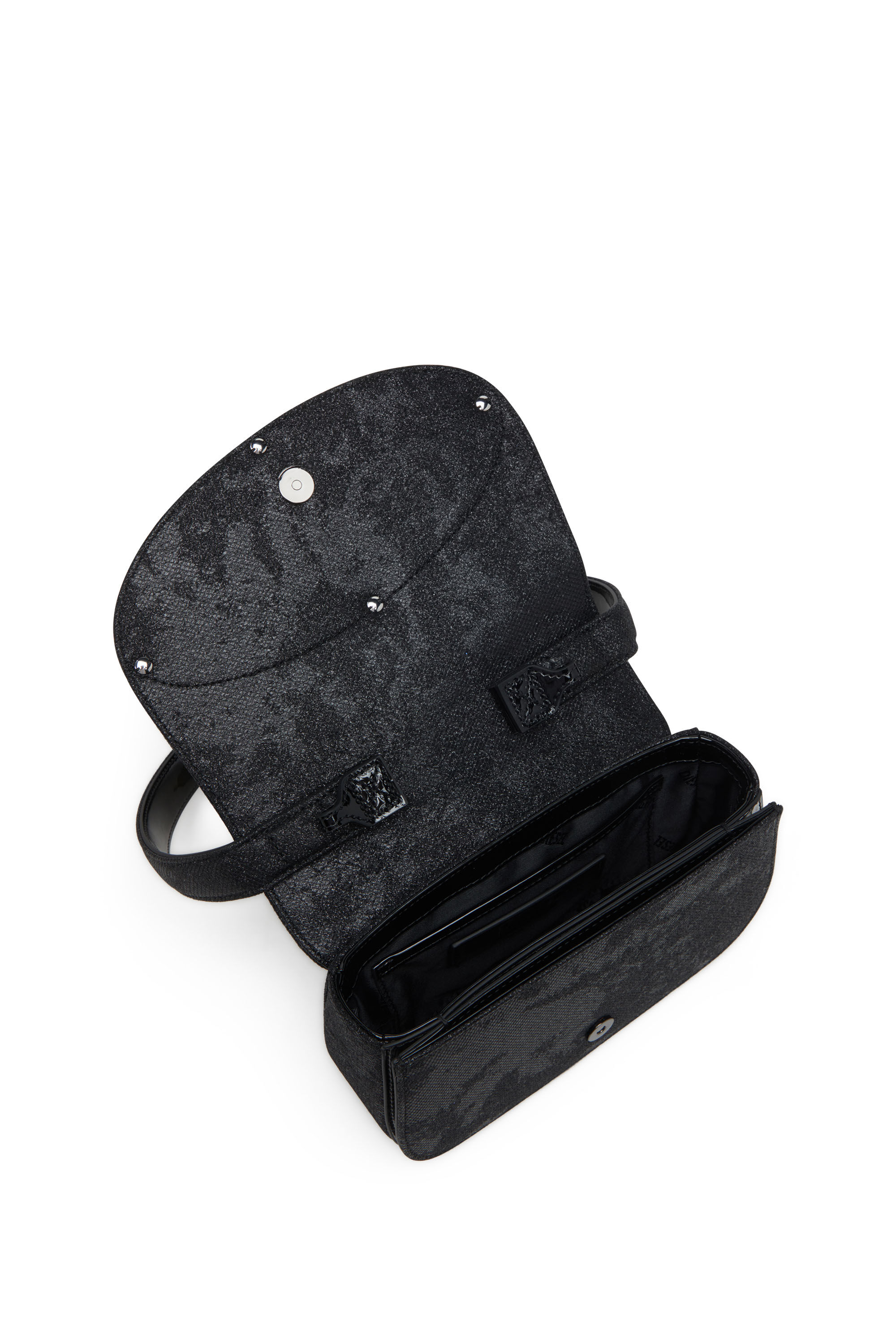 Diesel - 1DR, Woman's 1DR-Iconic 1DR bag in glitter-camo Lurex in null - 5