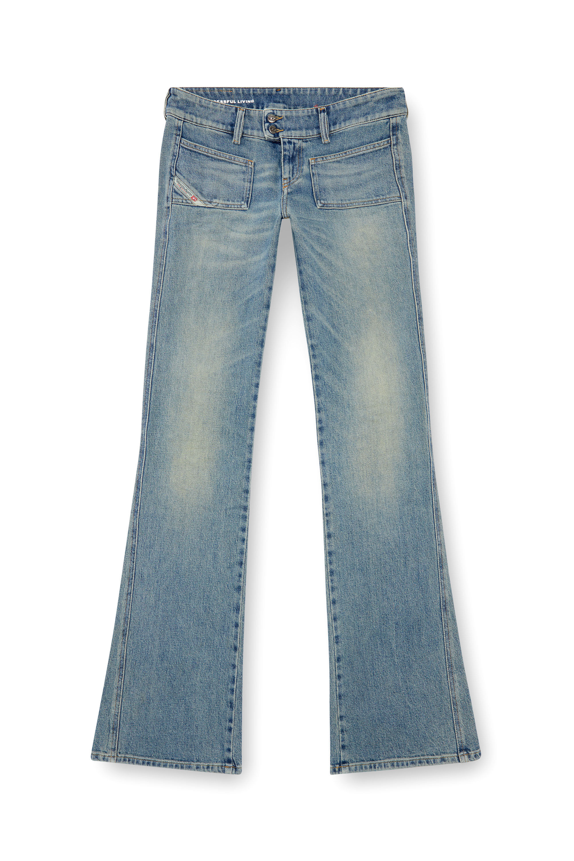 Diesel - Woman's Bootcut and Flare Jeans D-Hush 09J55, Light Blue - 2