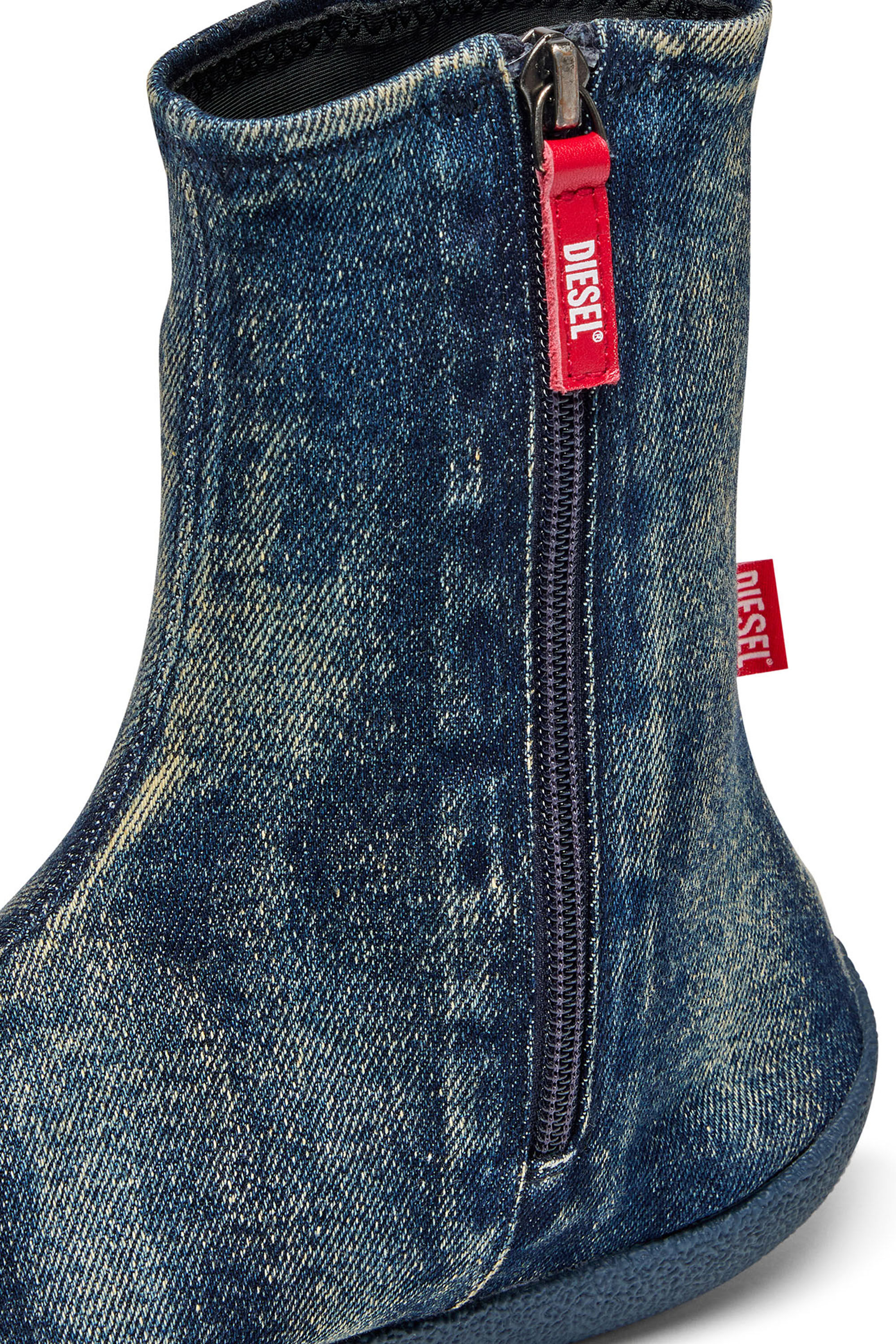 Diesel - D-SHOCK BT, Man's D-Shock Bt-Socks boots in solarised denim in Blue - 4