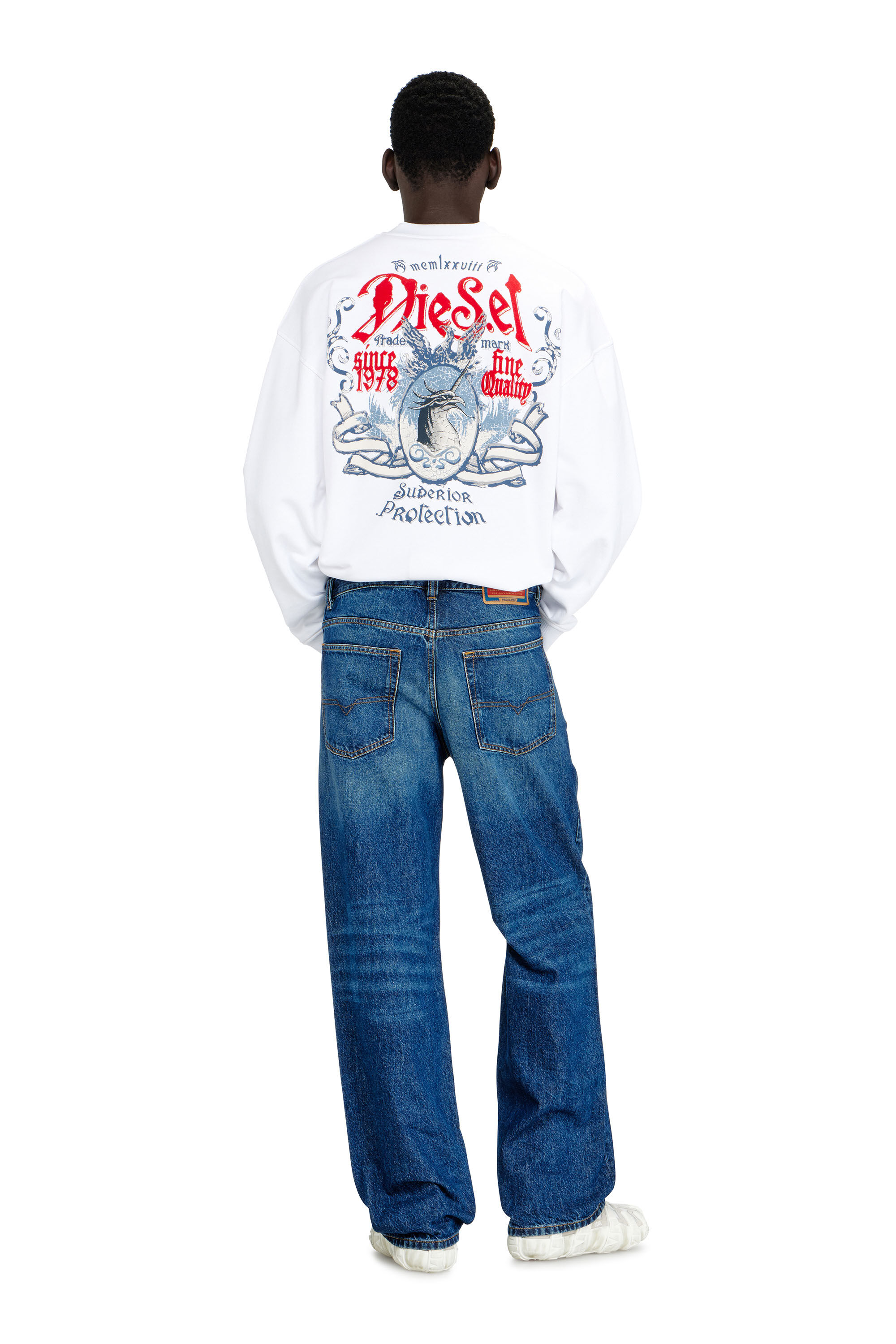 Diesel - Man's Relaxed Jeans 2001 D-Macro 09I27, Medium blue - 3