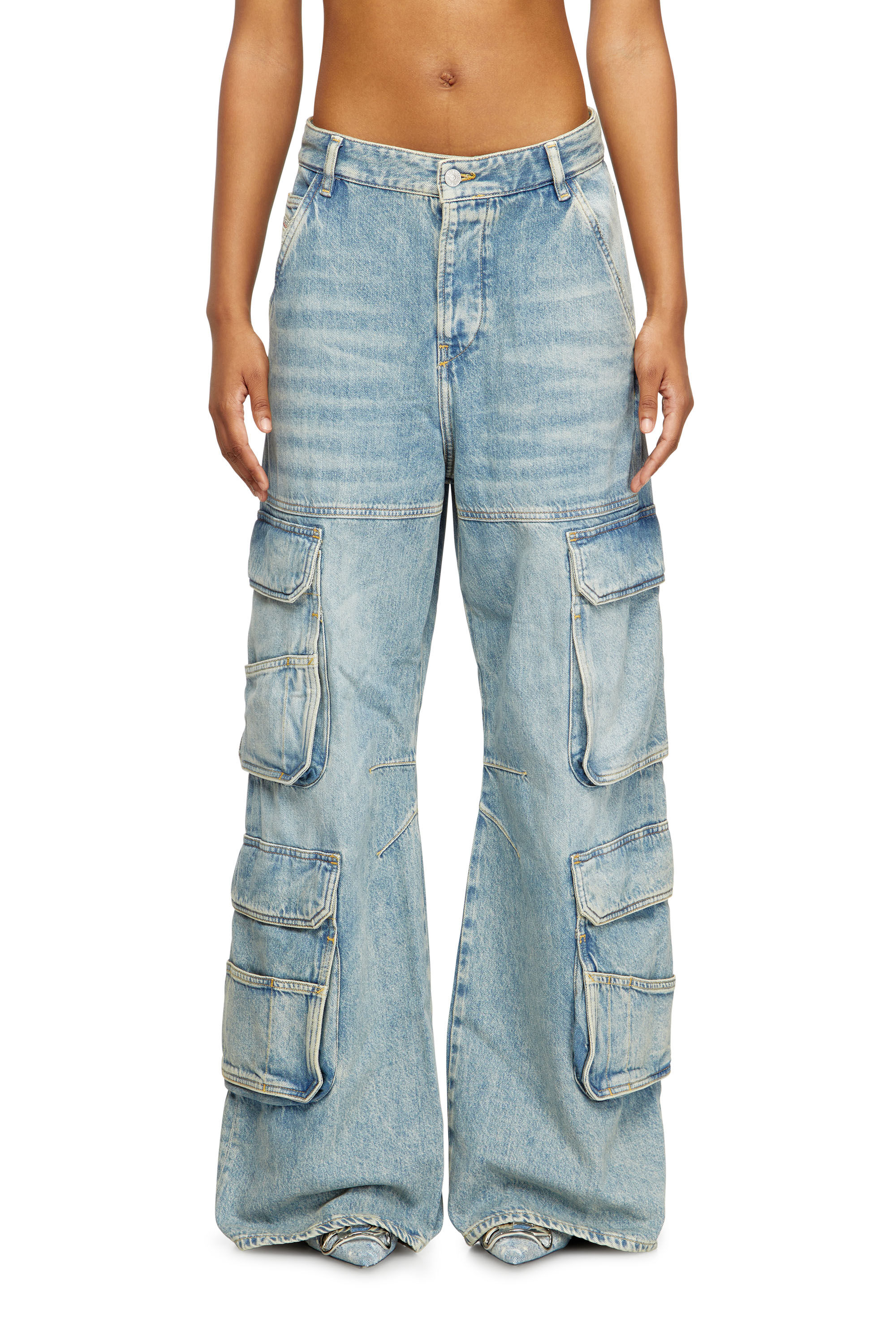 Diesel - Woman's Relaxed Jeans 1996 D-Sire 0DBCX, Light Blue - 3