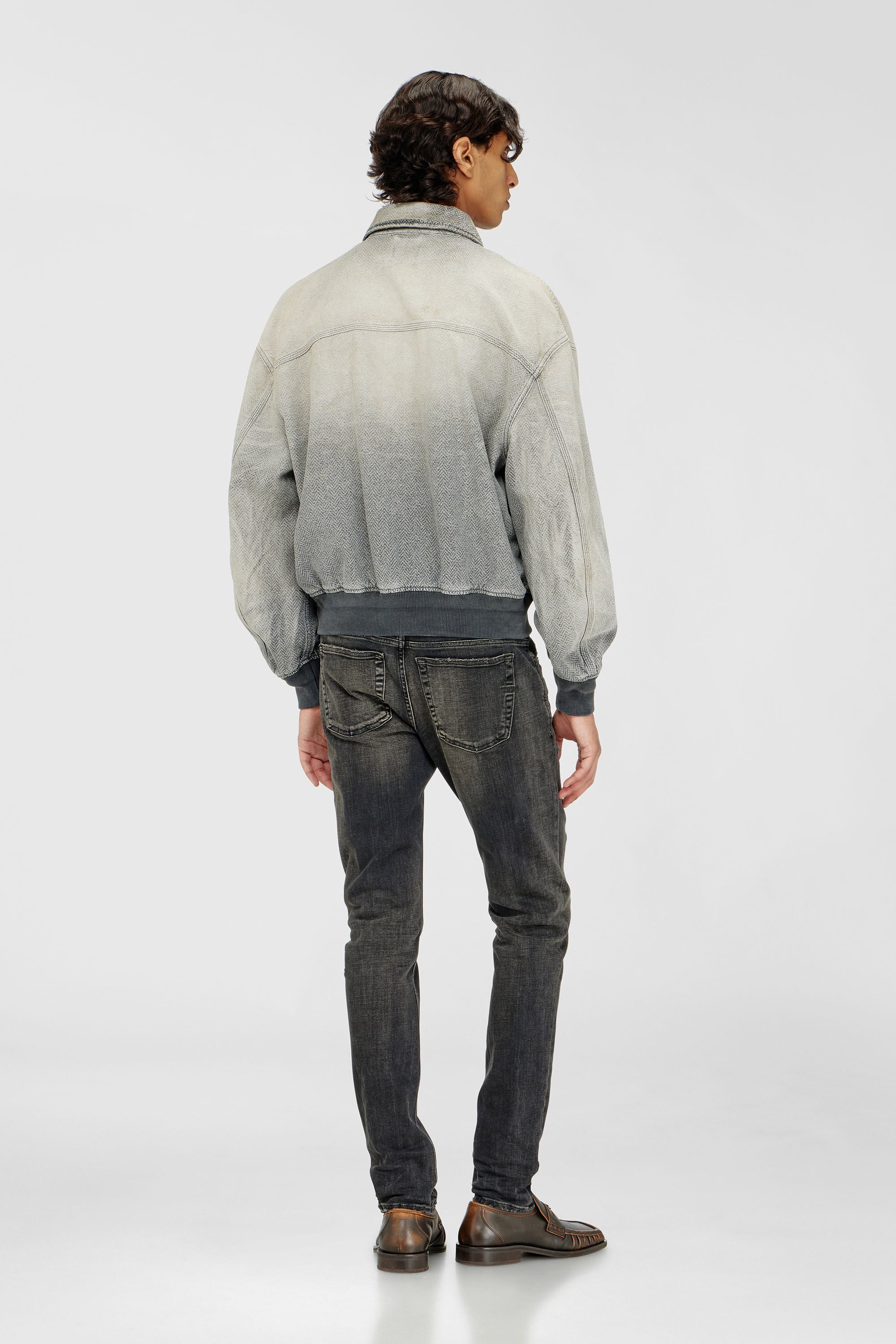 Diesel - Man's Skinny Jeans 1979 Sleenker 09P77, Black/Dark grey - 3