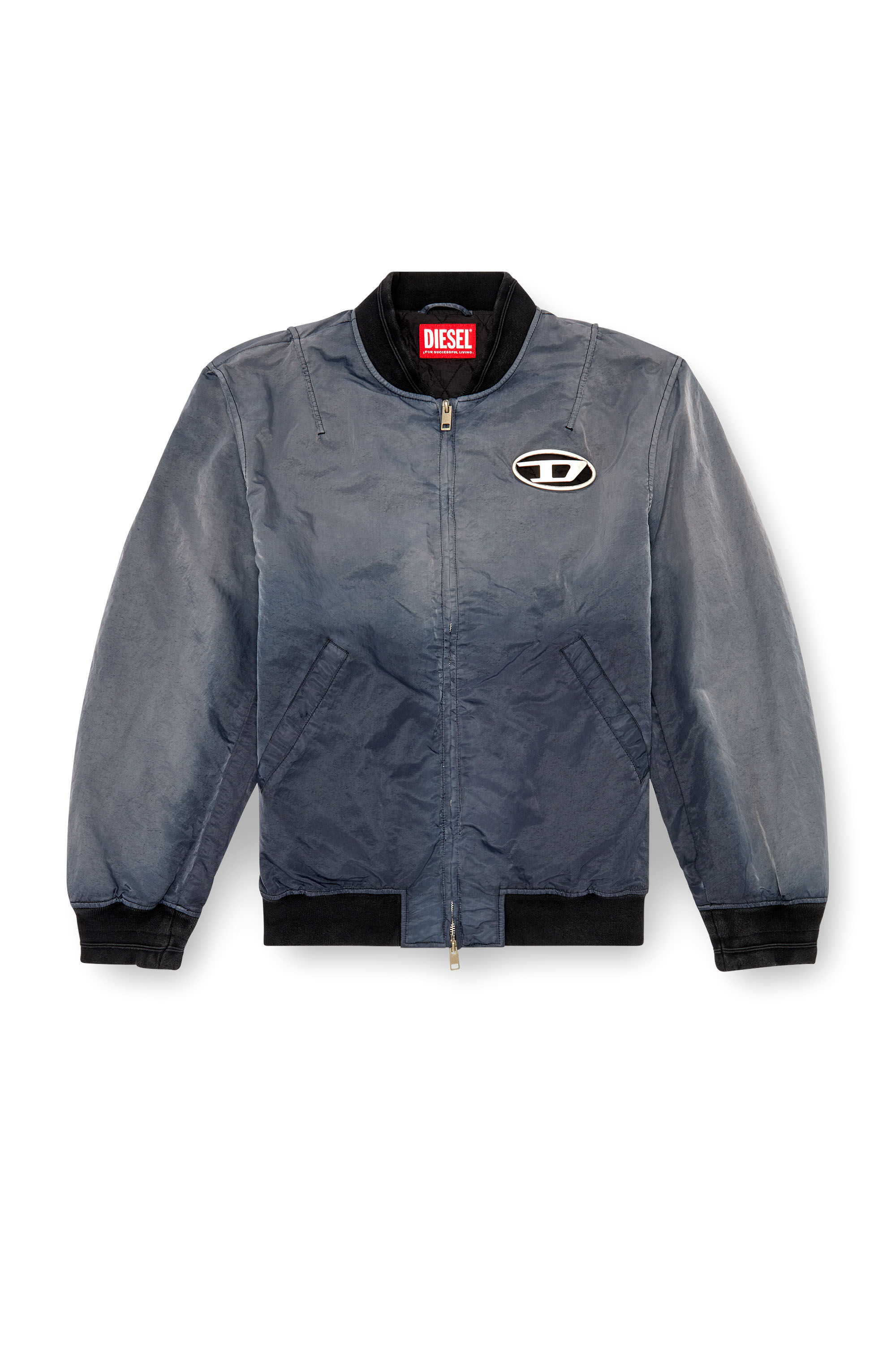 Diesel - J-KEPES, Man's Dégradé padded bomber jacket in Dark grey - 2