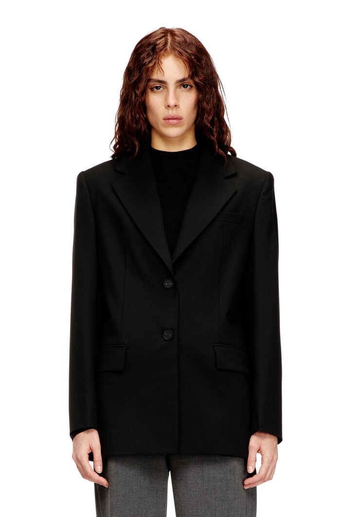 Diesel - G-KESS-R1, Woman's Blazer in wool blend in Black - 1
