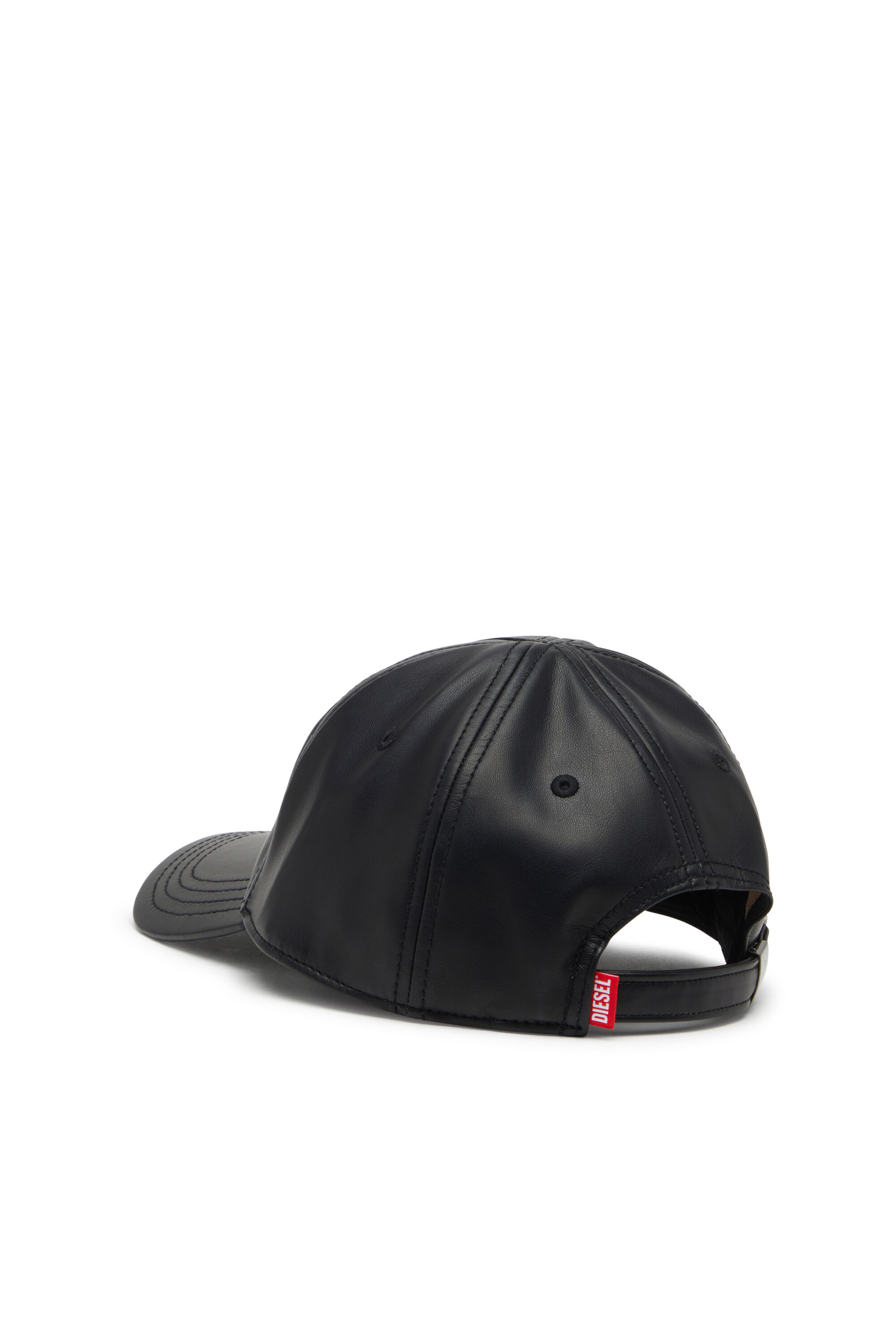 Diesel - C-HEATHER, Man's Coated baseball cap with embossed logo in Black - 2