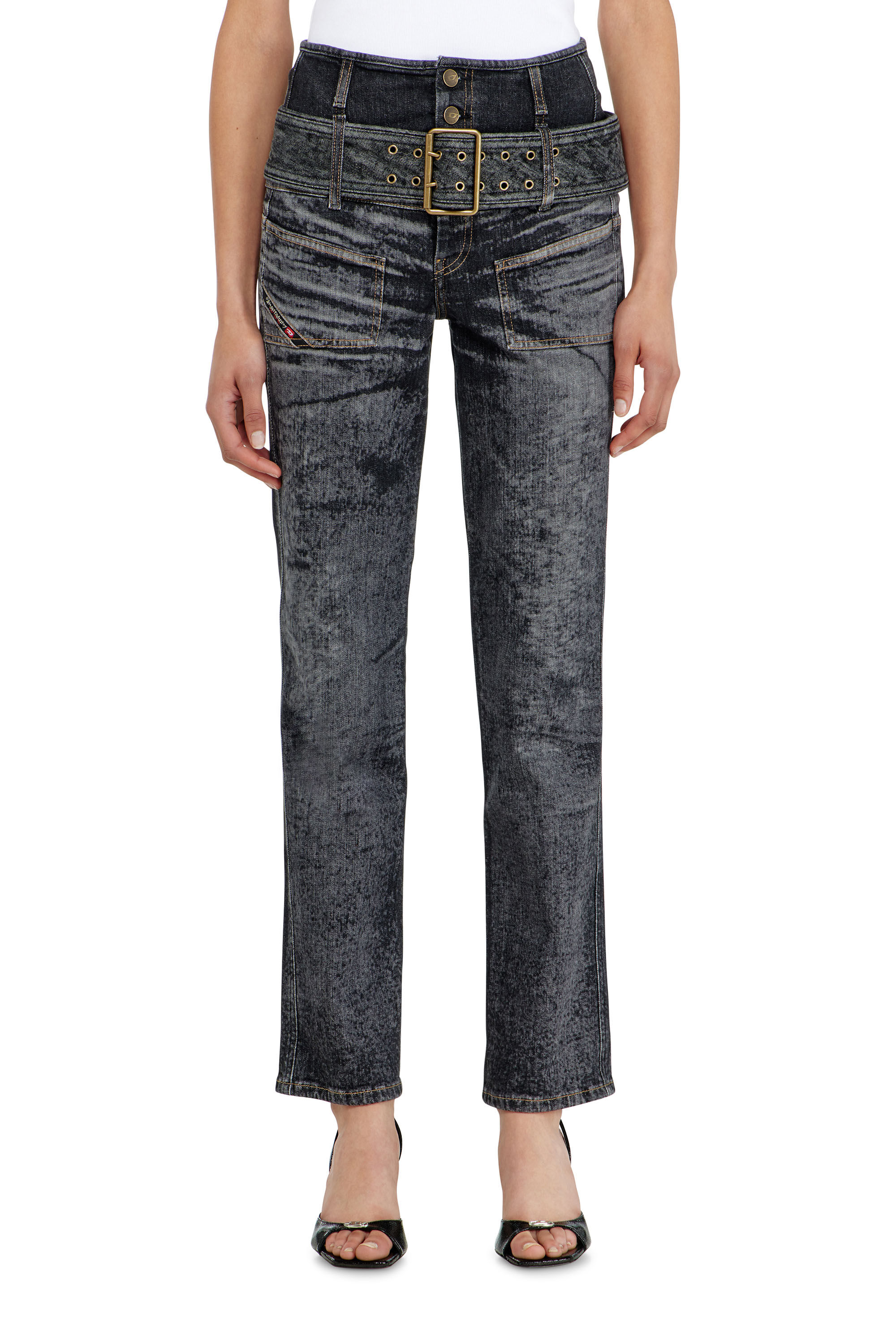Diesel - Woman's Slim Jeans D-Gorina 09Q30, Black/Dark grey - 4