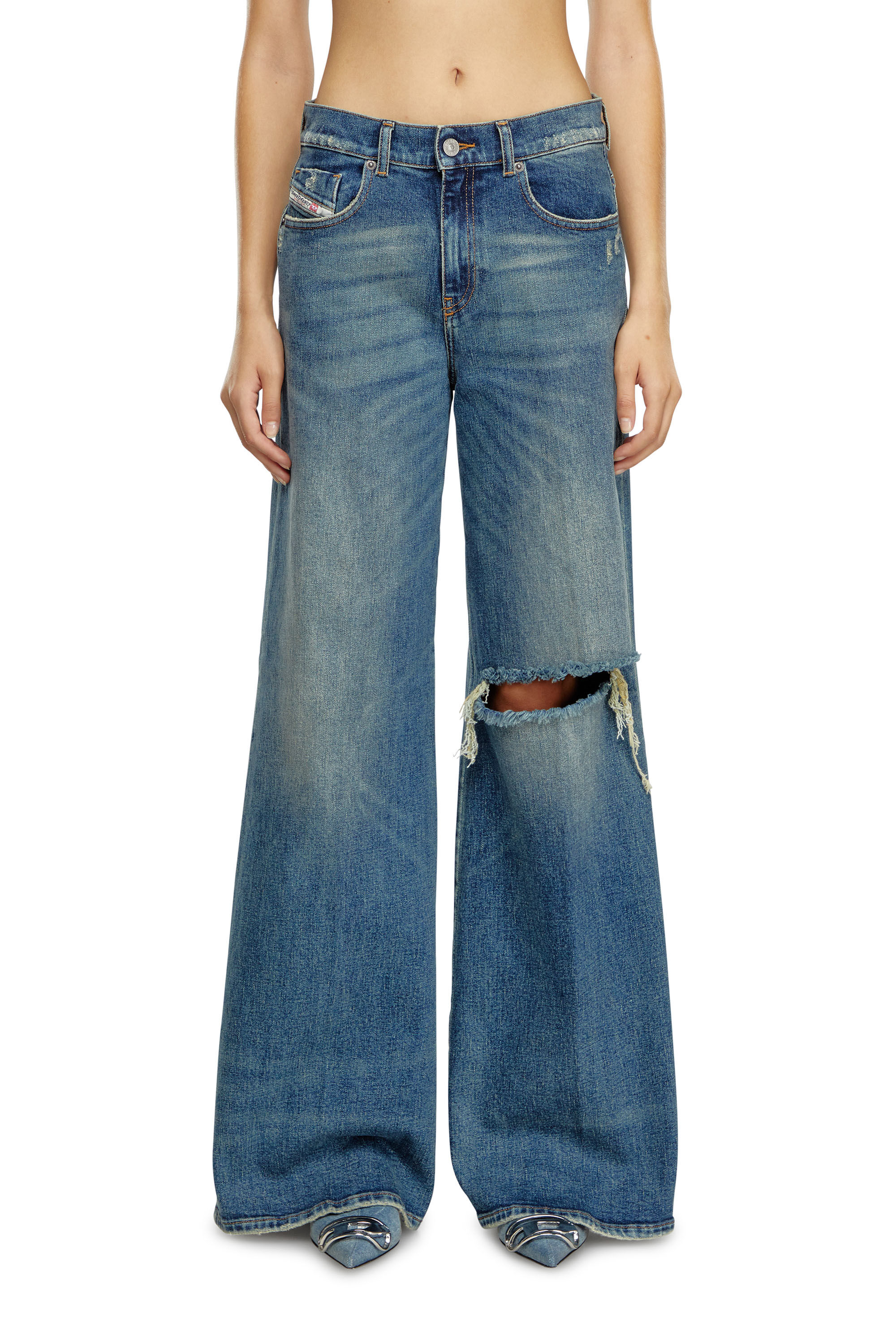 Diesel - Woman's Bootcut and Flare Jeans 1978 D-Akemi 007M5, Medium blue - 3