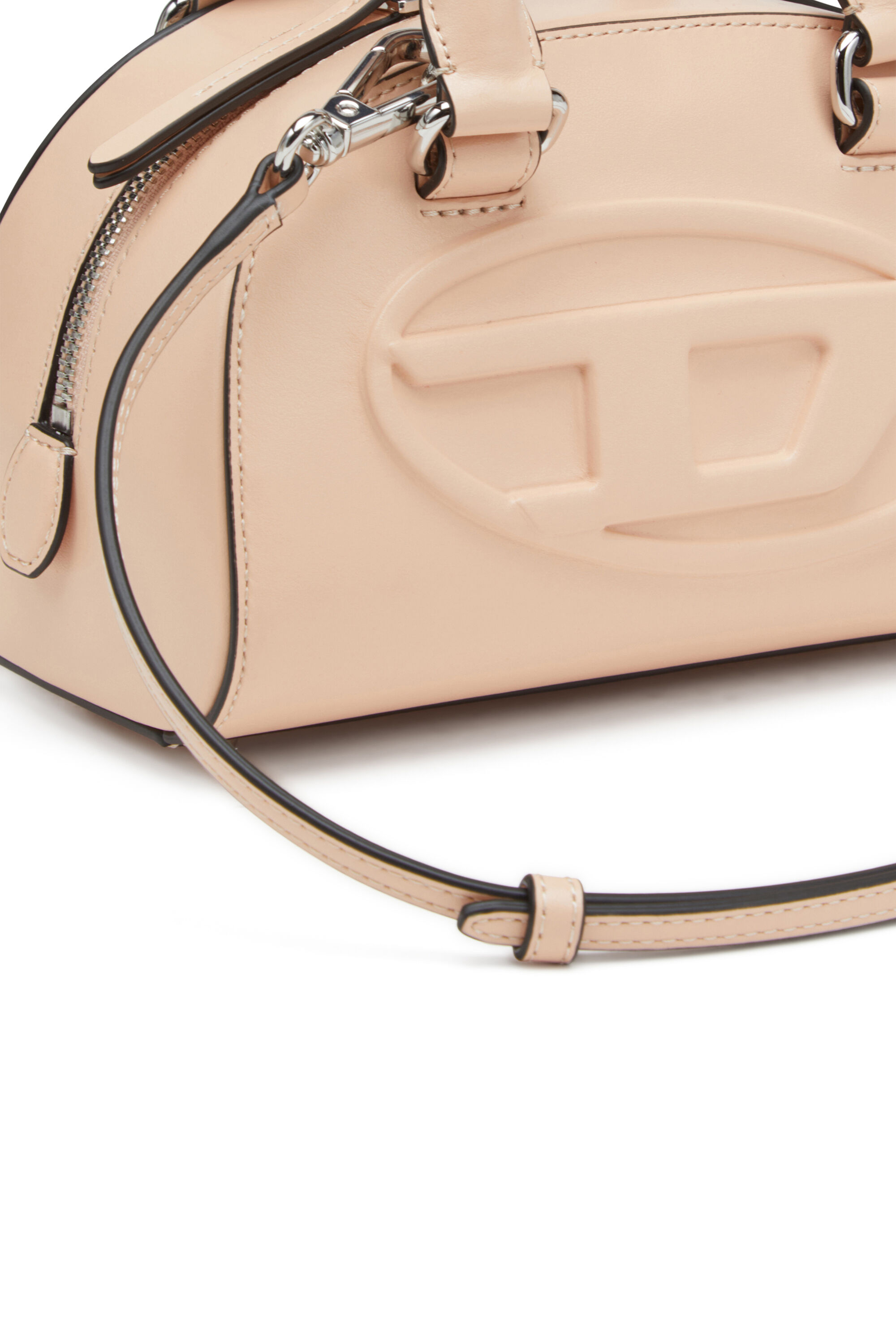 Diesel - 1DR DOME CROSSBODY, Woman's 1DR Dome-Leather mini bowling bag in Pink - 2