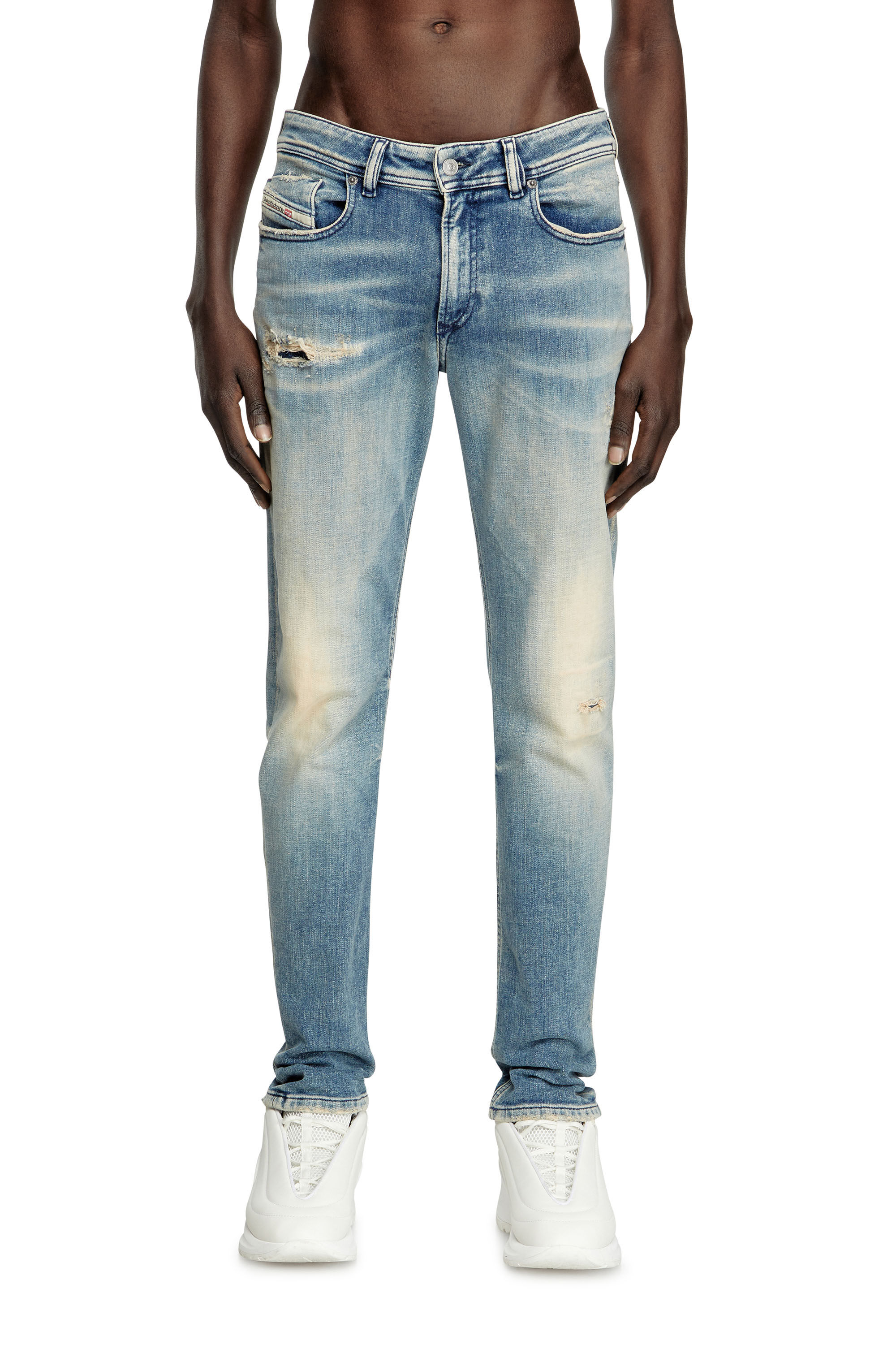 Diesel - Man's Skinny Jeans 1979 Sleenker 09K58, Light Blue - 3