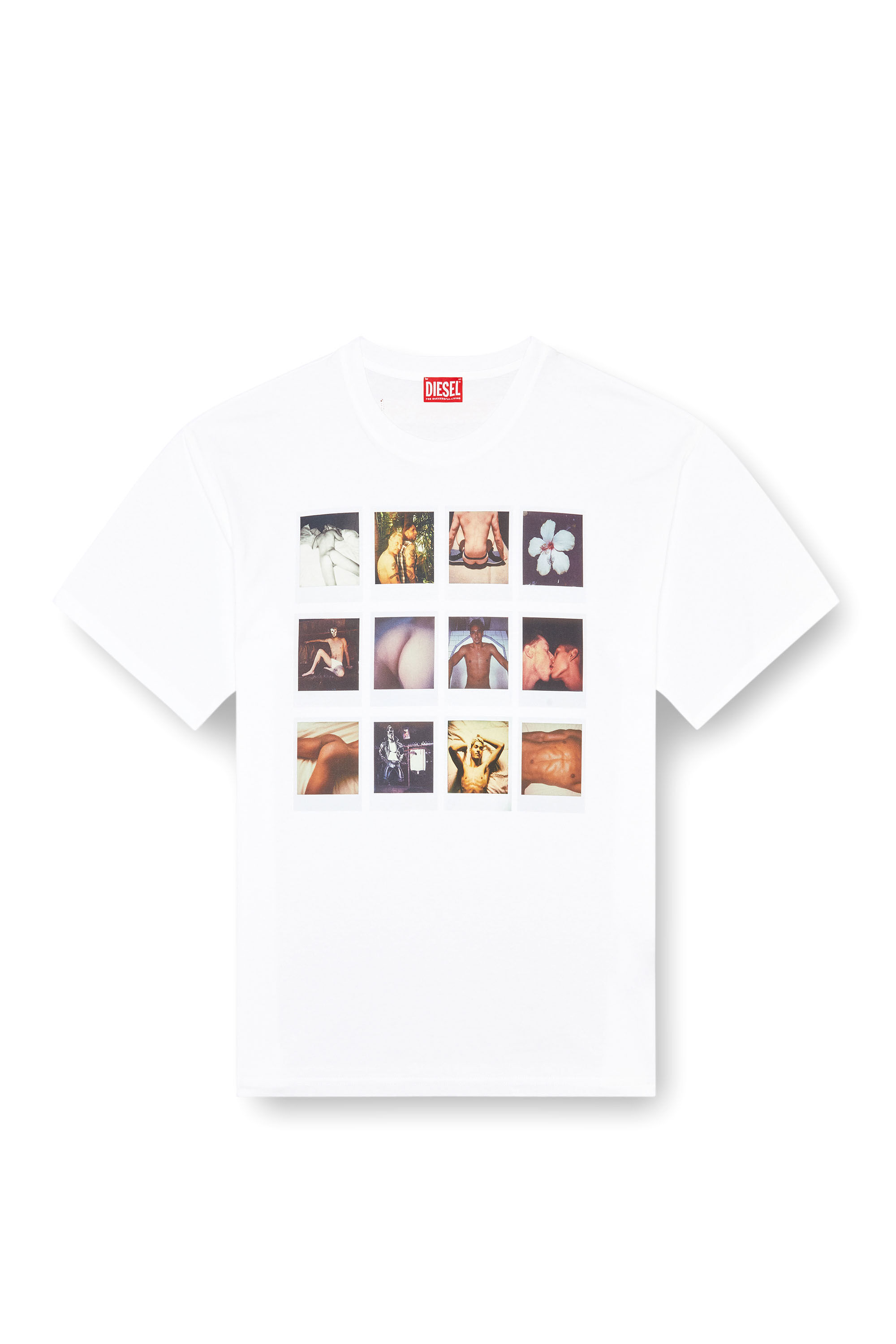 Diesel - PR-T-BOXT-SS, Unisex's T-shirt with polaroid patches in White - 2