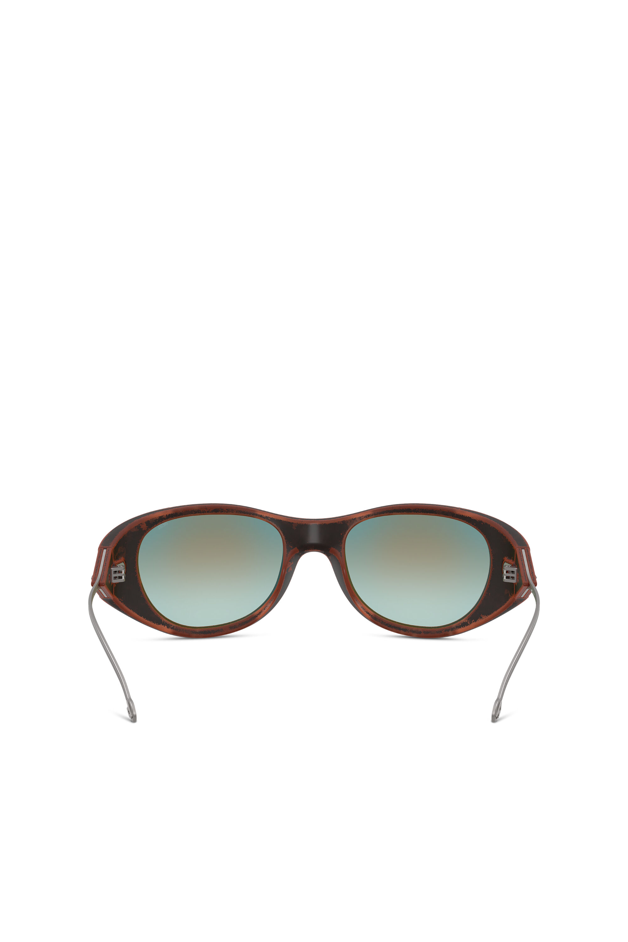 Diesel - 0DL3003, Unisex's Iconic oval sunglasses in Orange/Grey - 3