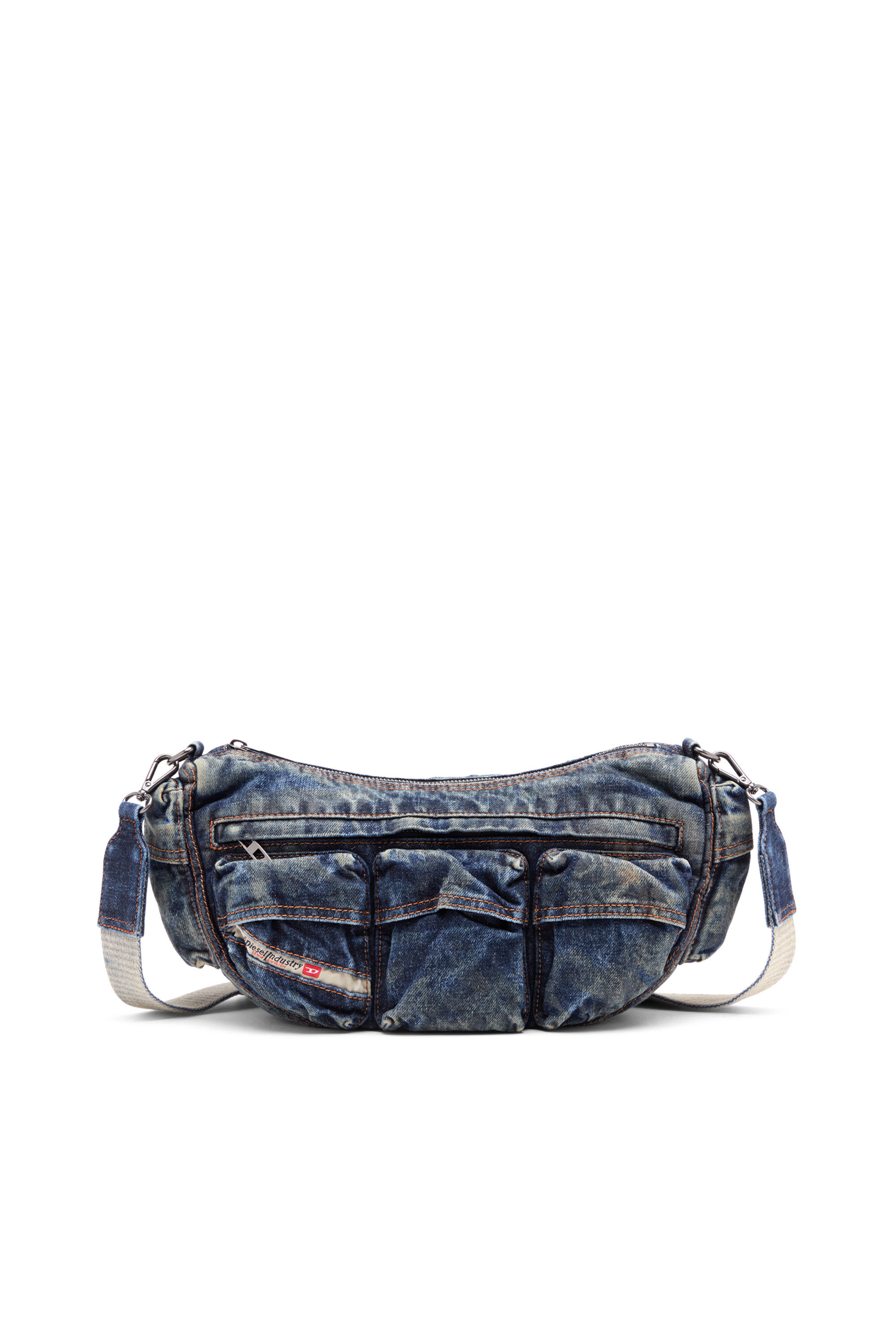 Diesel - RE-EDITION TRAVEL 3000 SHOULDER BAG X, Blue - Image 1