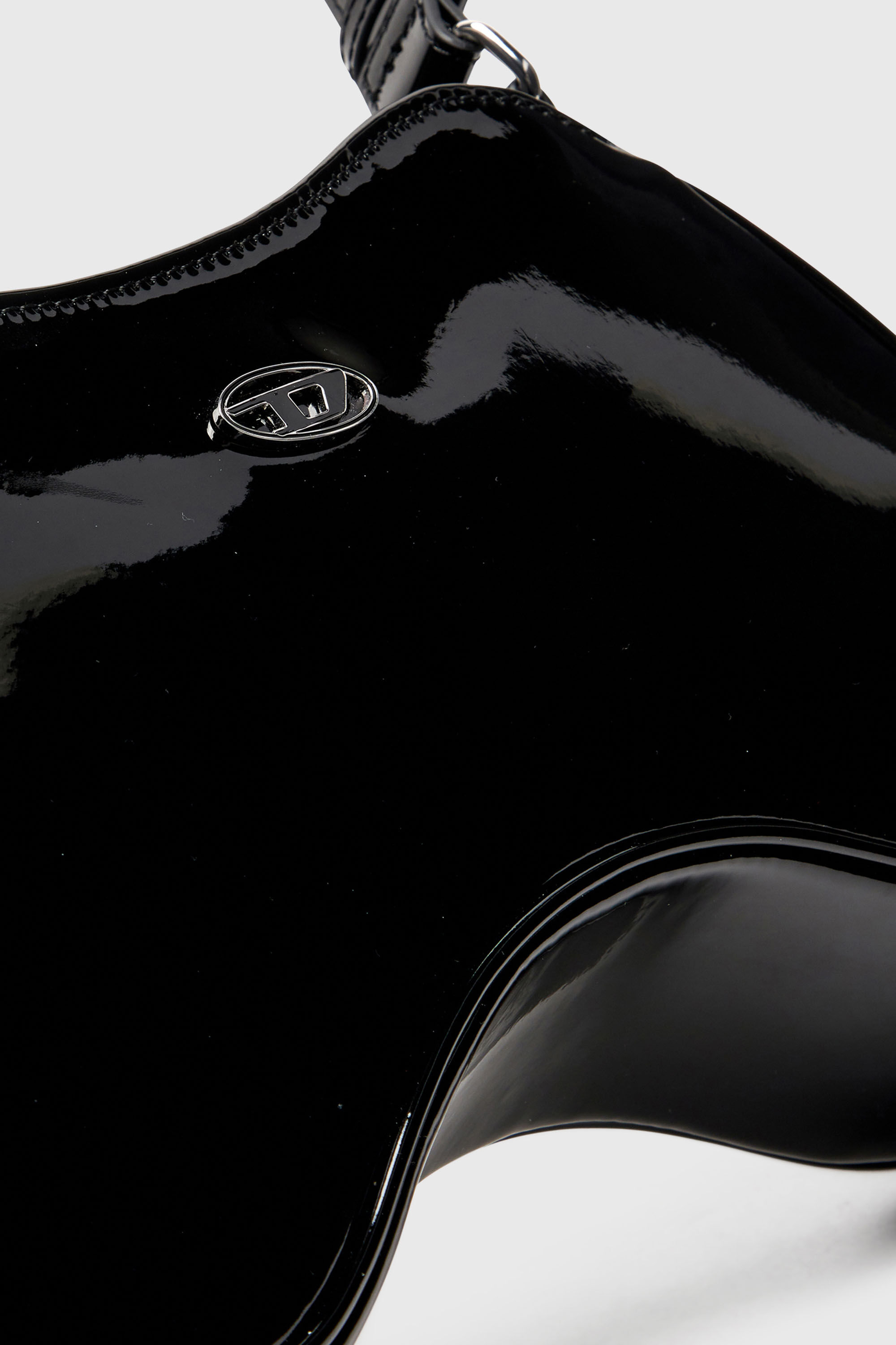 Diesel - PLAY SHOULDER, Woman's Play-Glossy shoulder bag in Black - 6