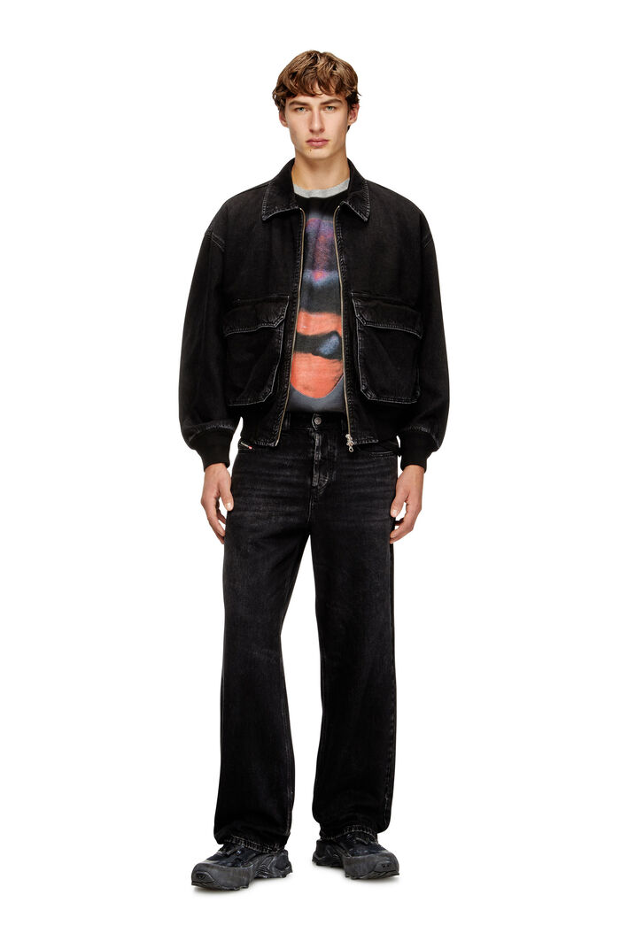Diesel - D-KURZ, Unisex's Jacket in denim in Black - 4
