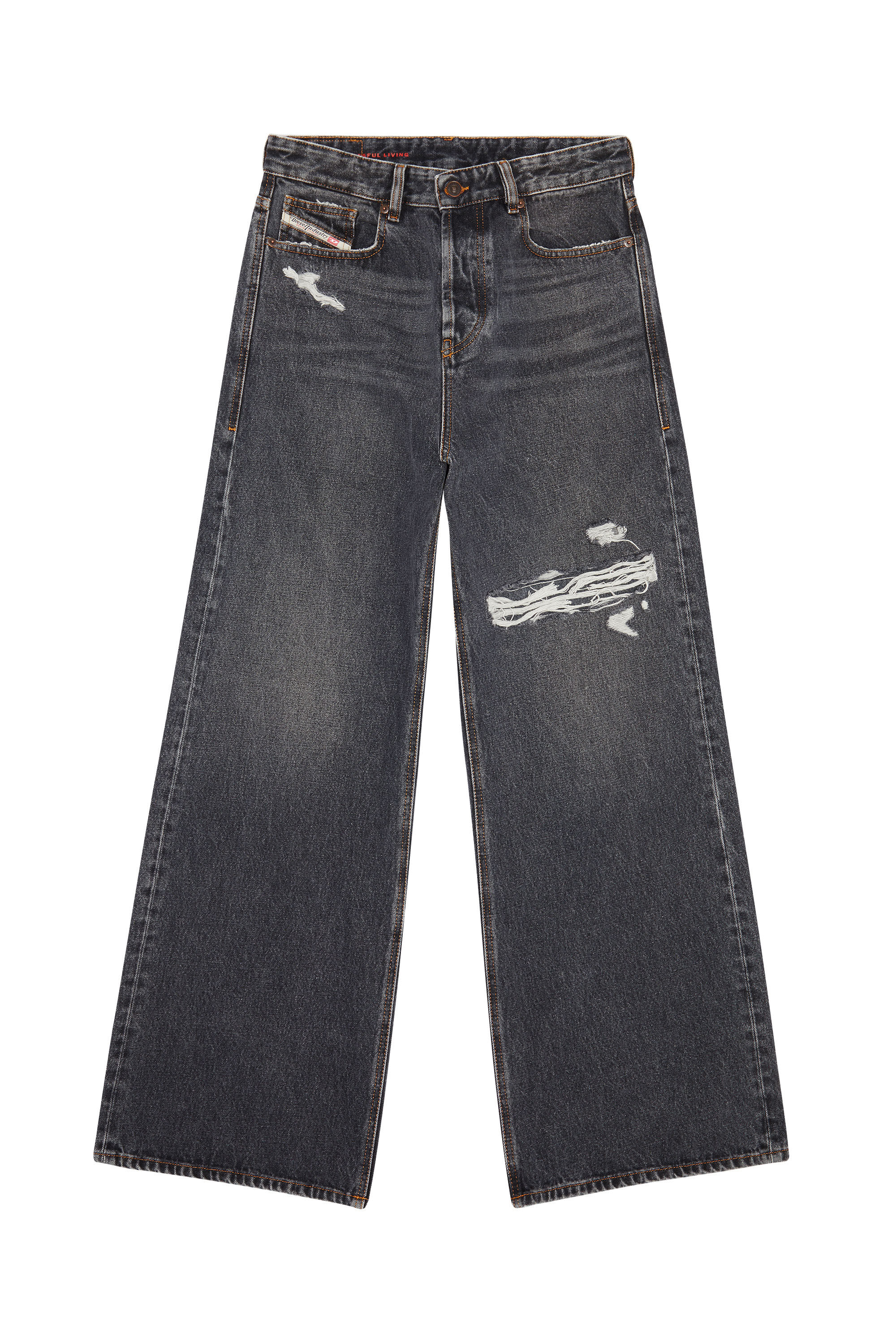 1996 D-Sire Woman: Relaxed Black/Dark grey Baggy Jeans | Diesel