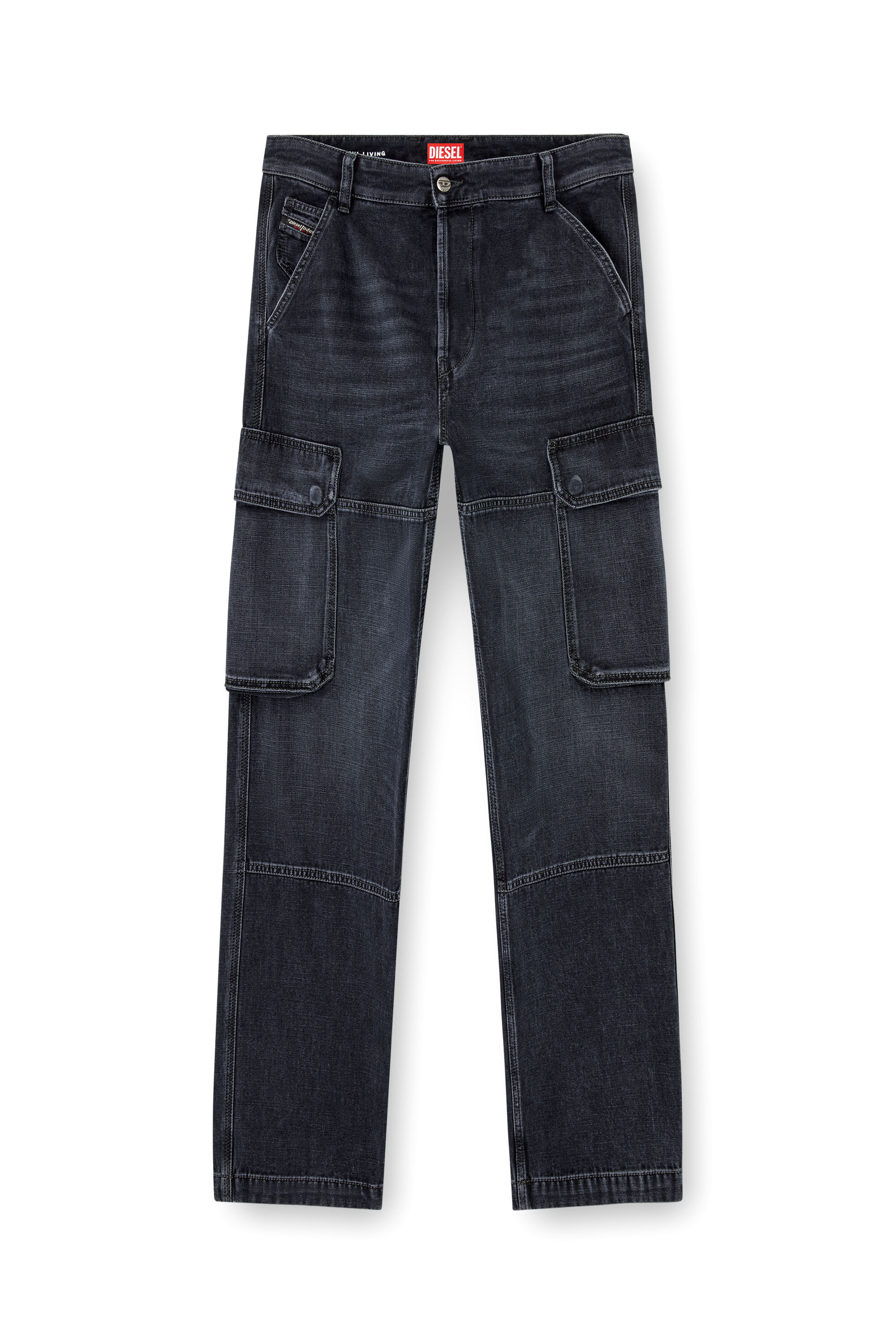 Diesel - Man's Regular Jeans D-Uty 007Z9, Black/Dark grey - 2