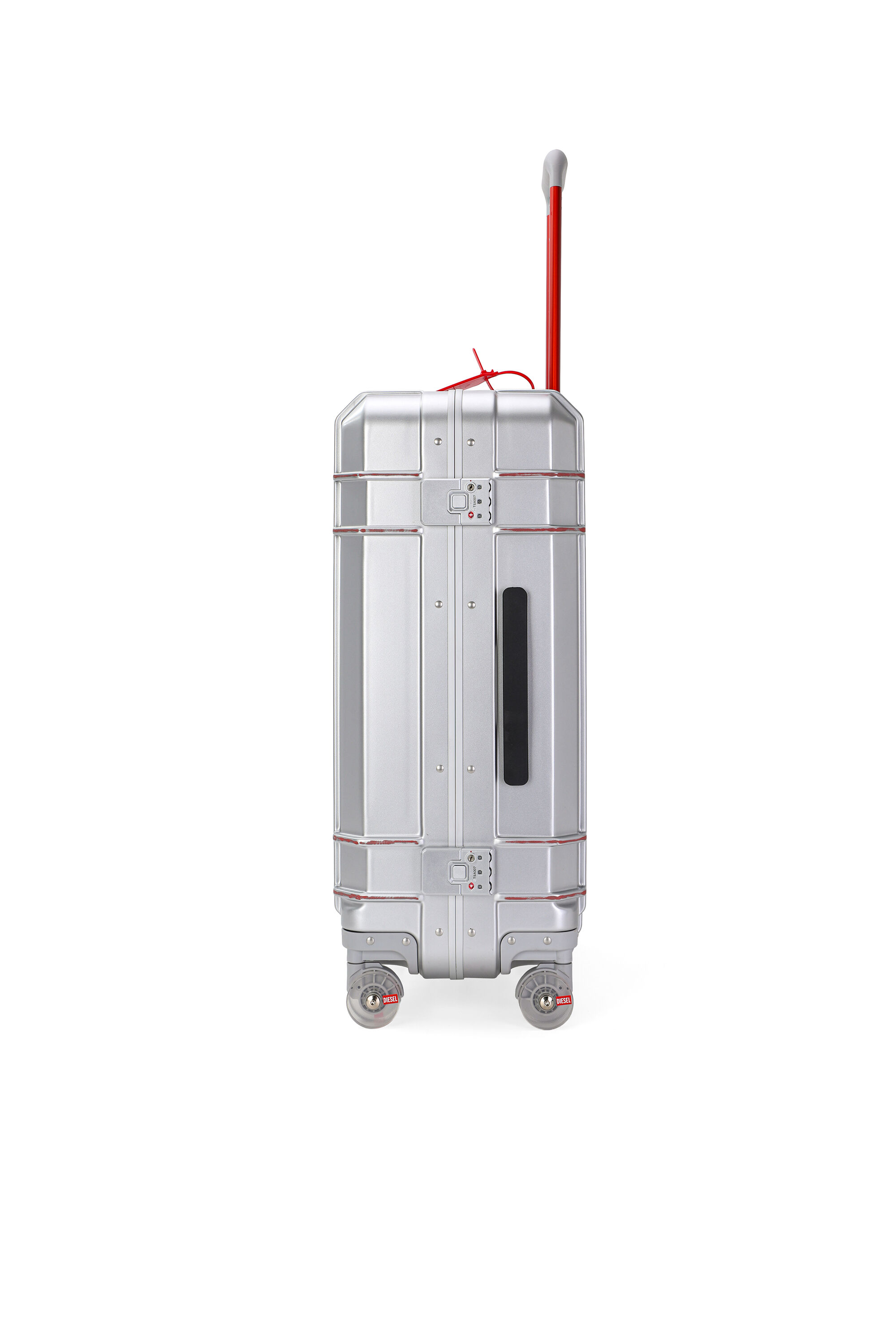 Diesel - DIESEL PC STRONG IMAGE TROLLEY- DSL003, Unisex's Rugged carry‑on suitcase 24" in Silver - 3