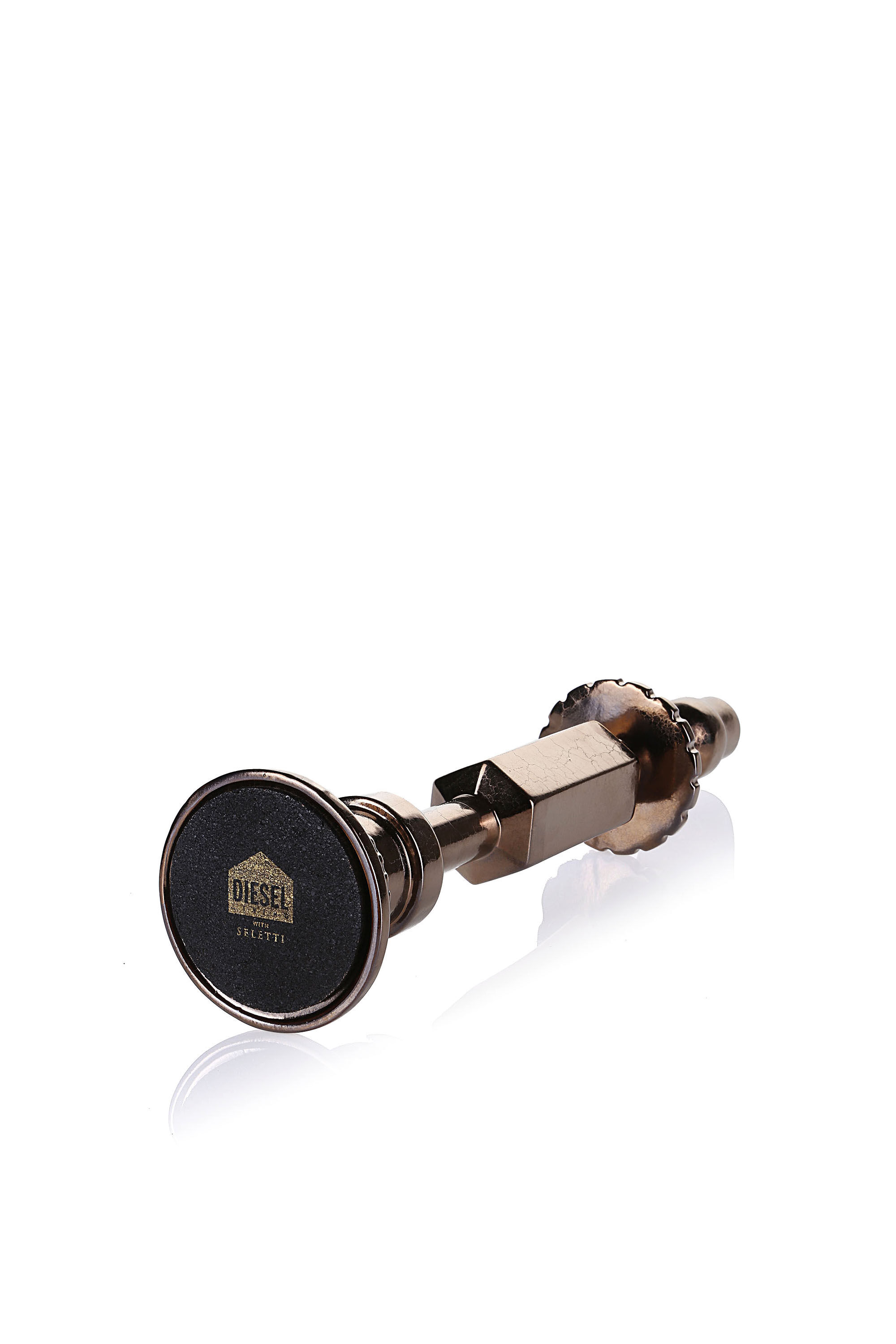 Diesel - 10952 TRANSMISSION, Unisex's Bronze big porcelain candleholder in Bronze - 2