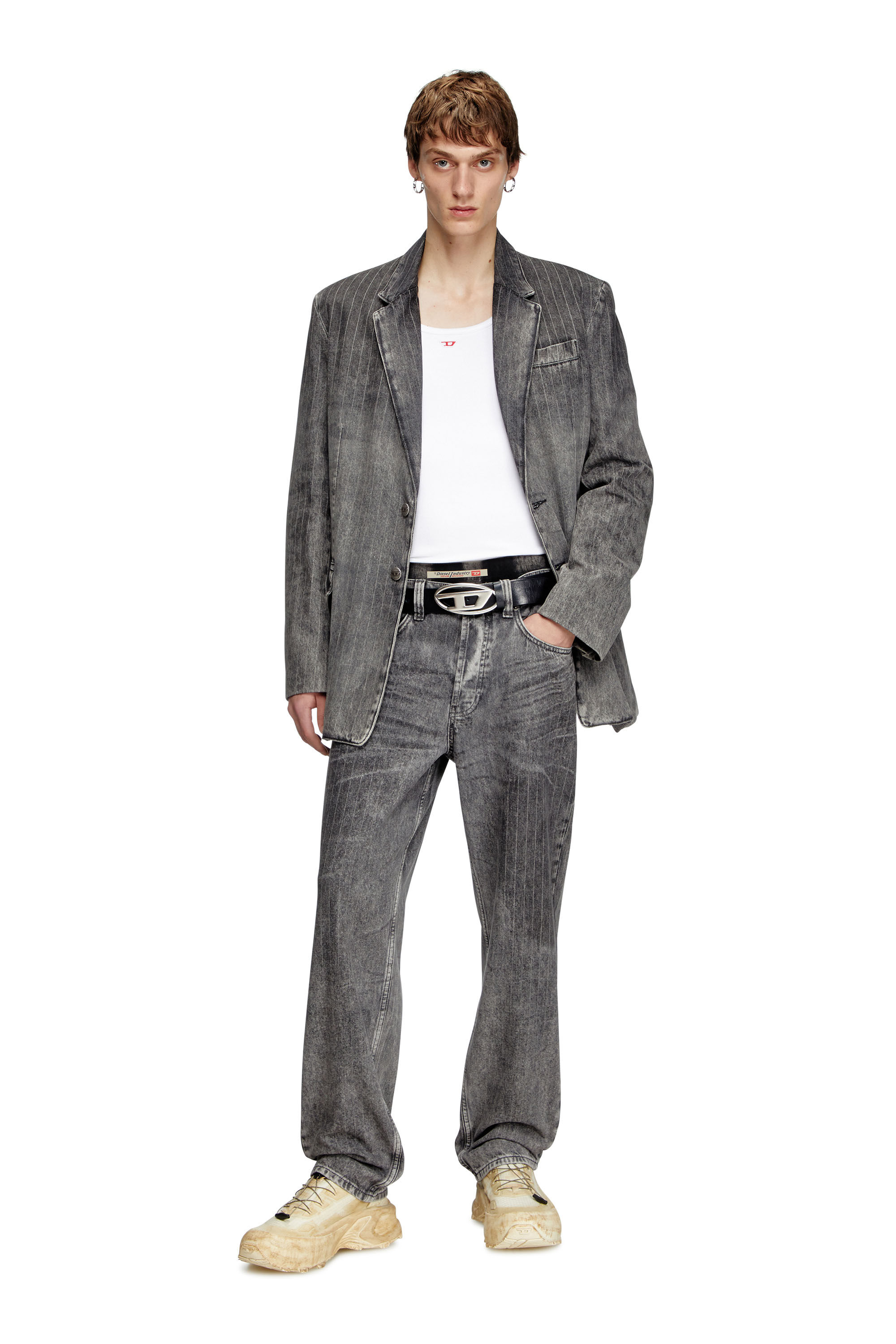 Diesel - Man's Regular Jeans 2024 D-Macs 0ABCU, Light Grey - 1