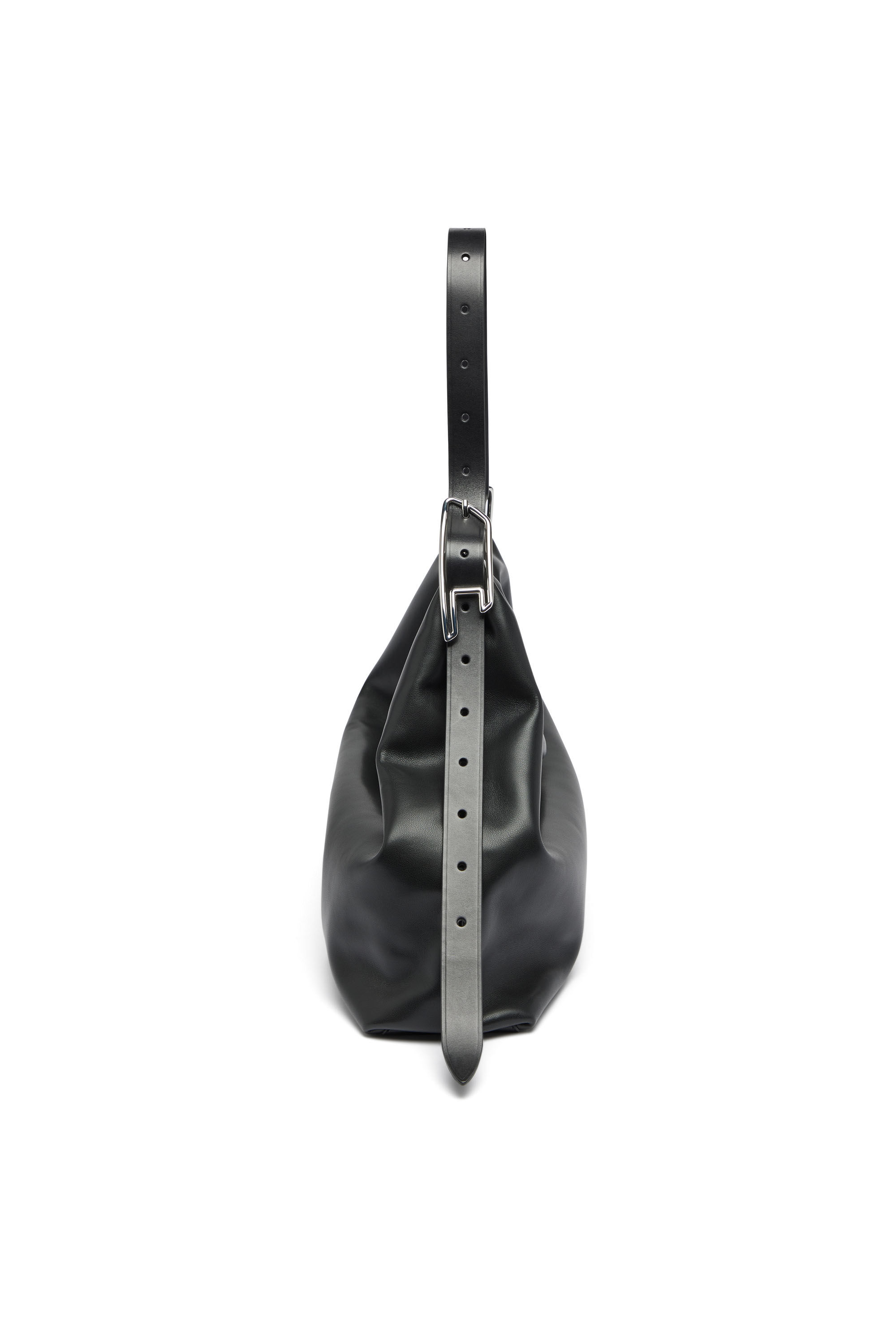 Diesel - D-LINE HOBO L, Woman's D-Line-Leather hobo bag in Black - 5