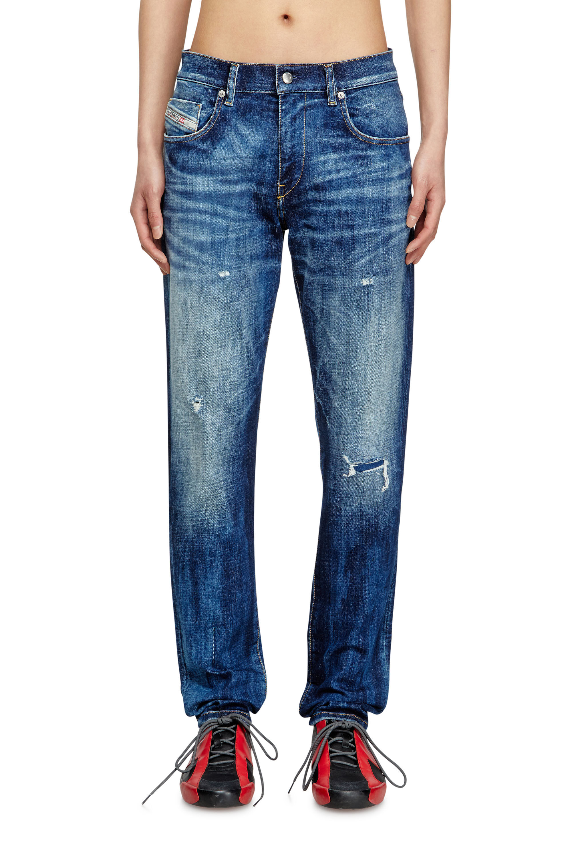 Diesel - Man's Slim Jeans 2019 D-Strukt 09M17, Dark Blue - 3