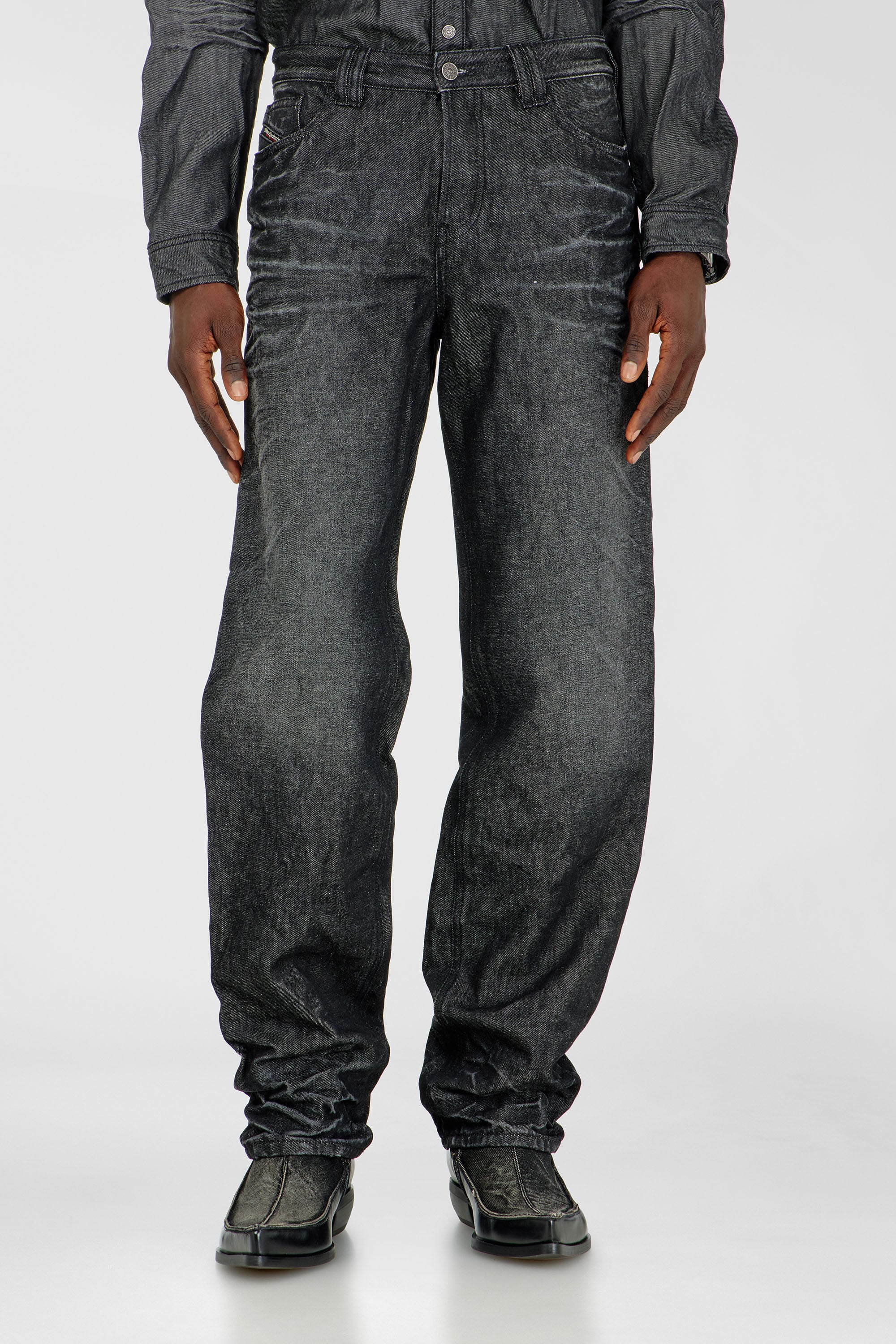 Diesel - Man's Regular Jeans 1991 D-Voeed 09R39, Black/Dark grey - 4