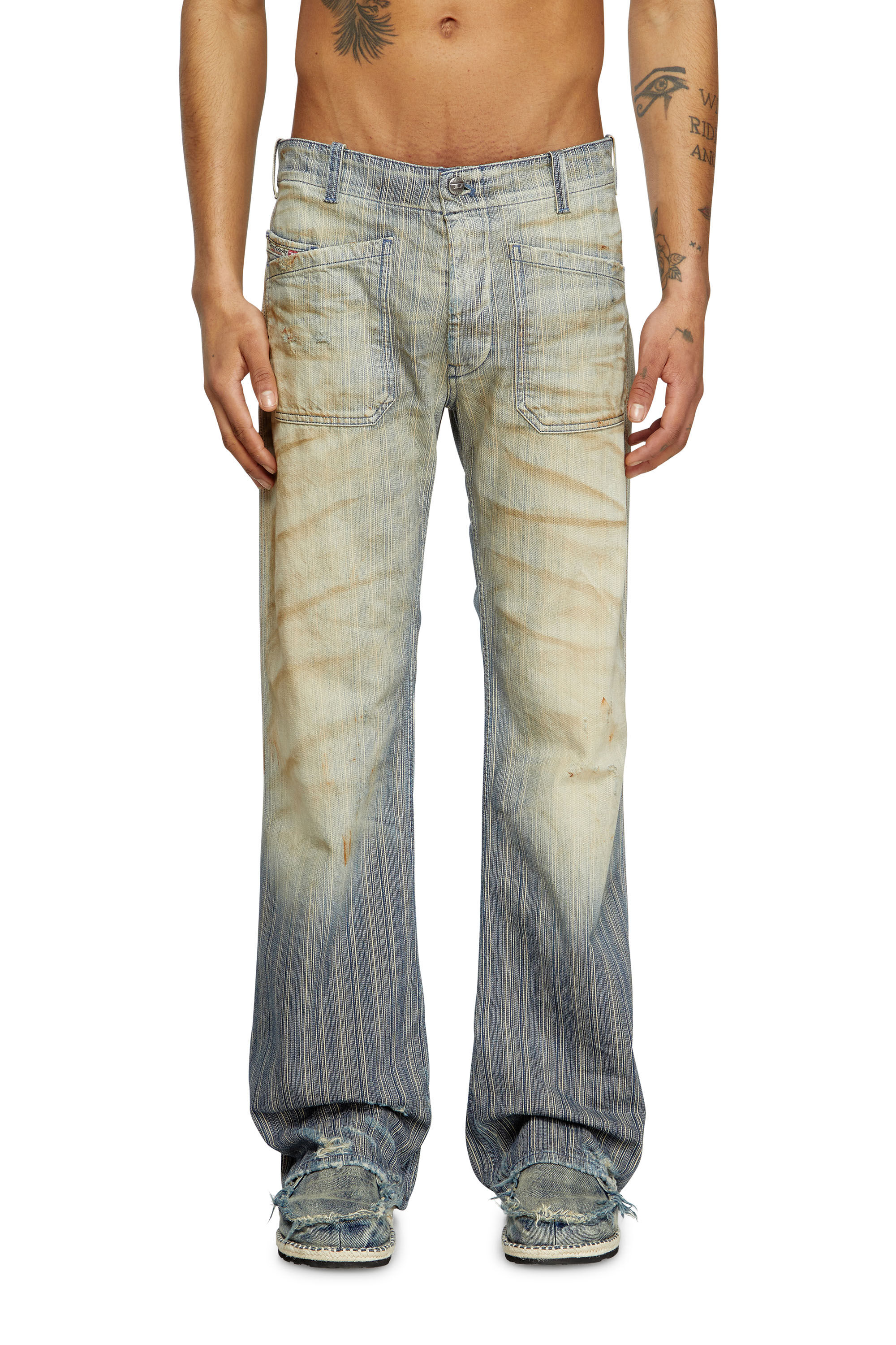 Diesel - Man's Bootcut Jeans D-Moorix 09L55, Medium blue - 3