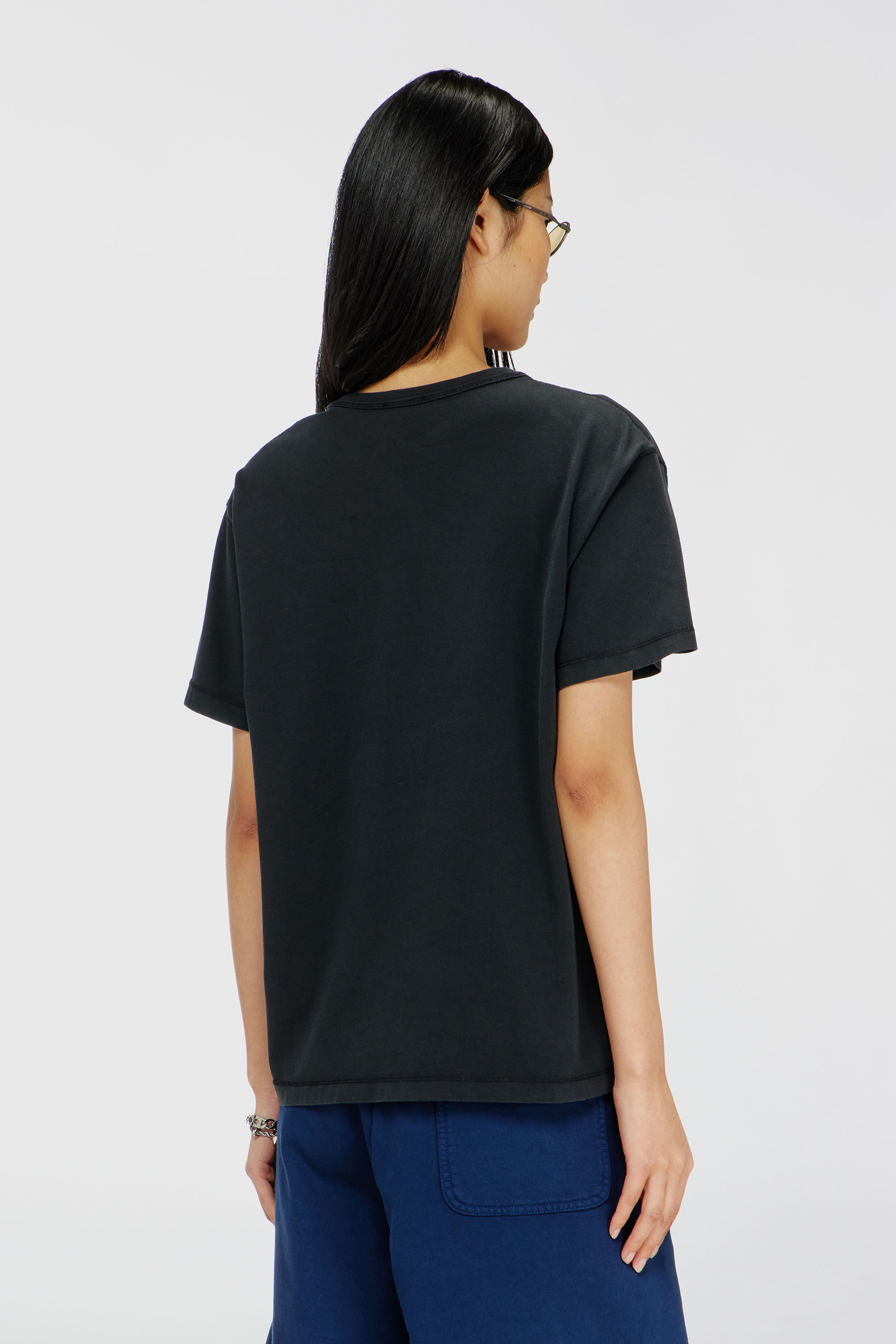 Diesel - T-NORMY-OD-S1, Woman's Cotton T-shirt with metallic Oval D in Black - 4