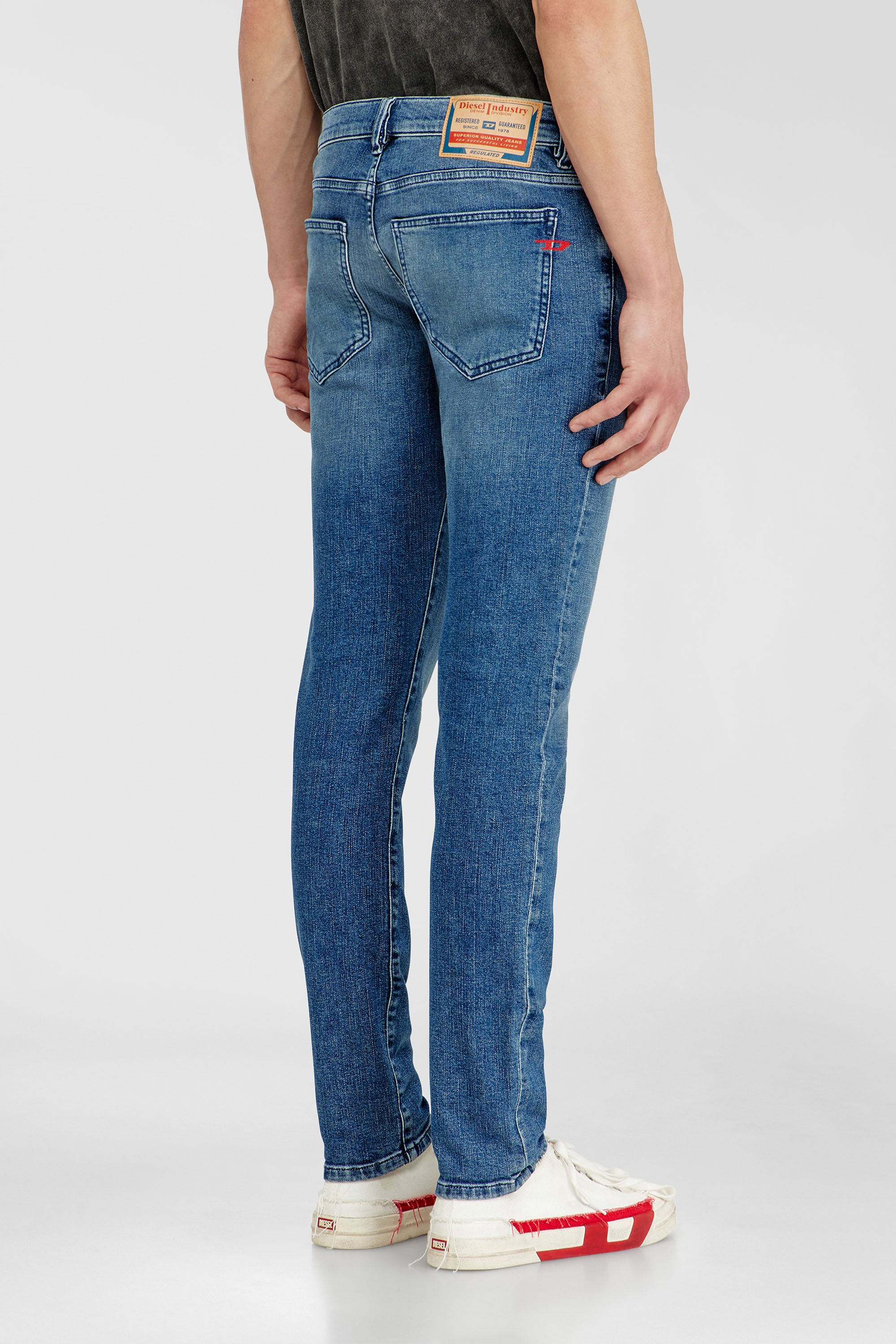 Diesel - Man's Slim Jeans 2019 D-Strukt 0HDBK, Medium blue - 5