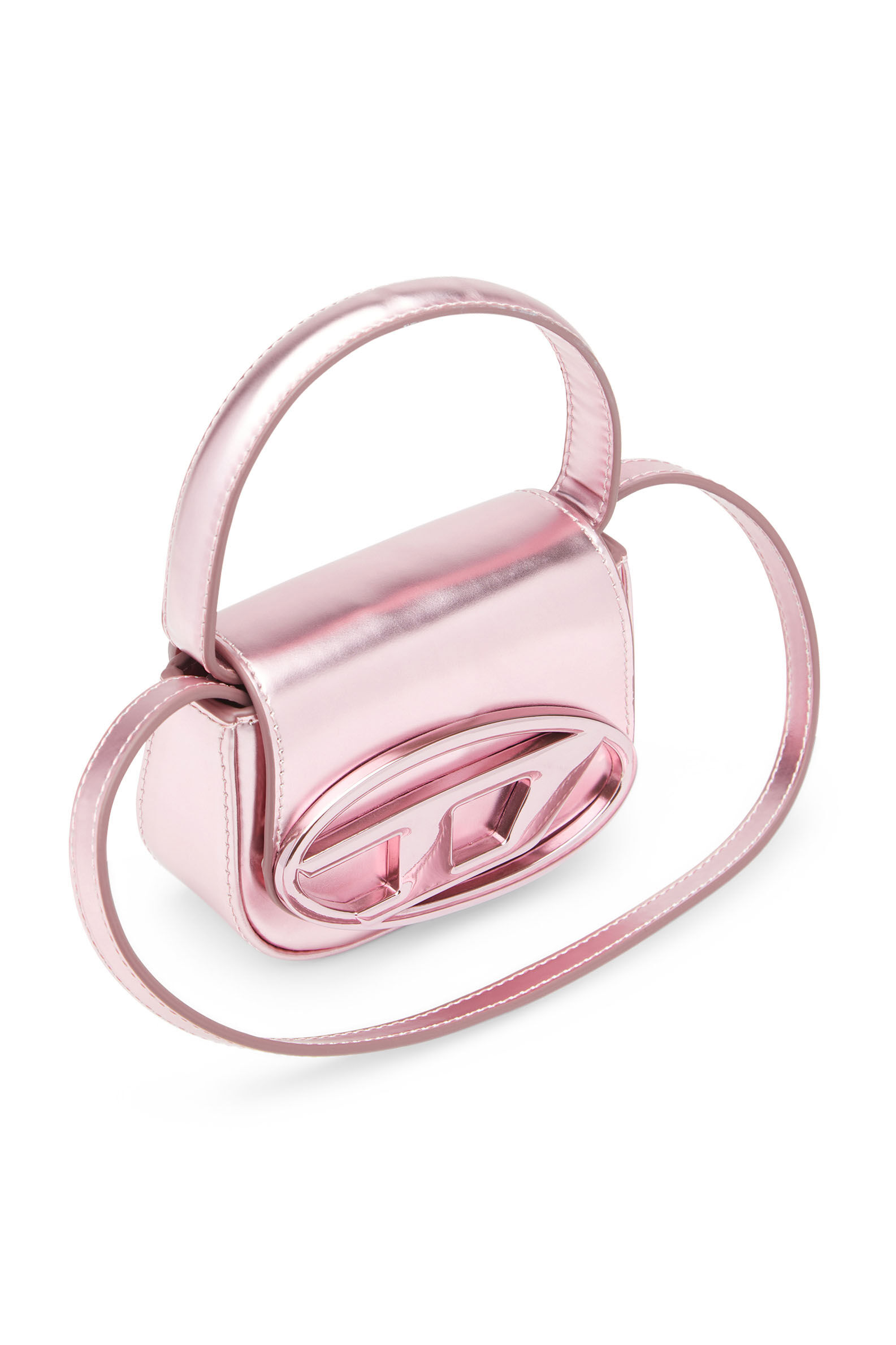 Diesel - 1DR-XS-S, Woman's 1DR-XS-S-Iconic mini bag in mirrored leather in Pink - 2