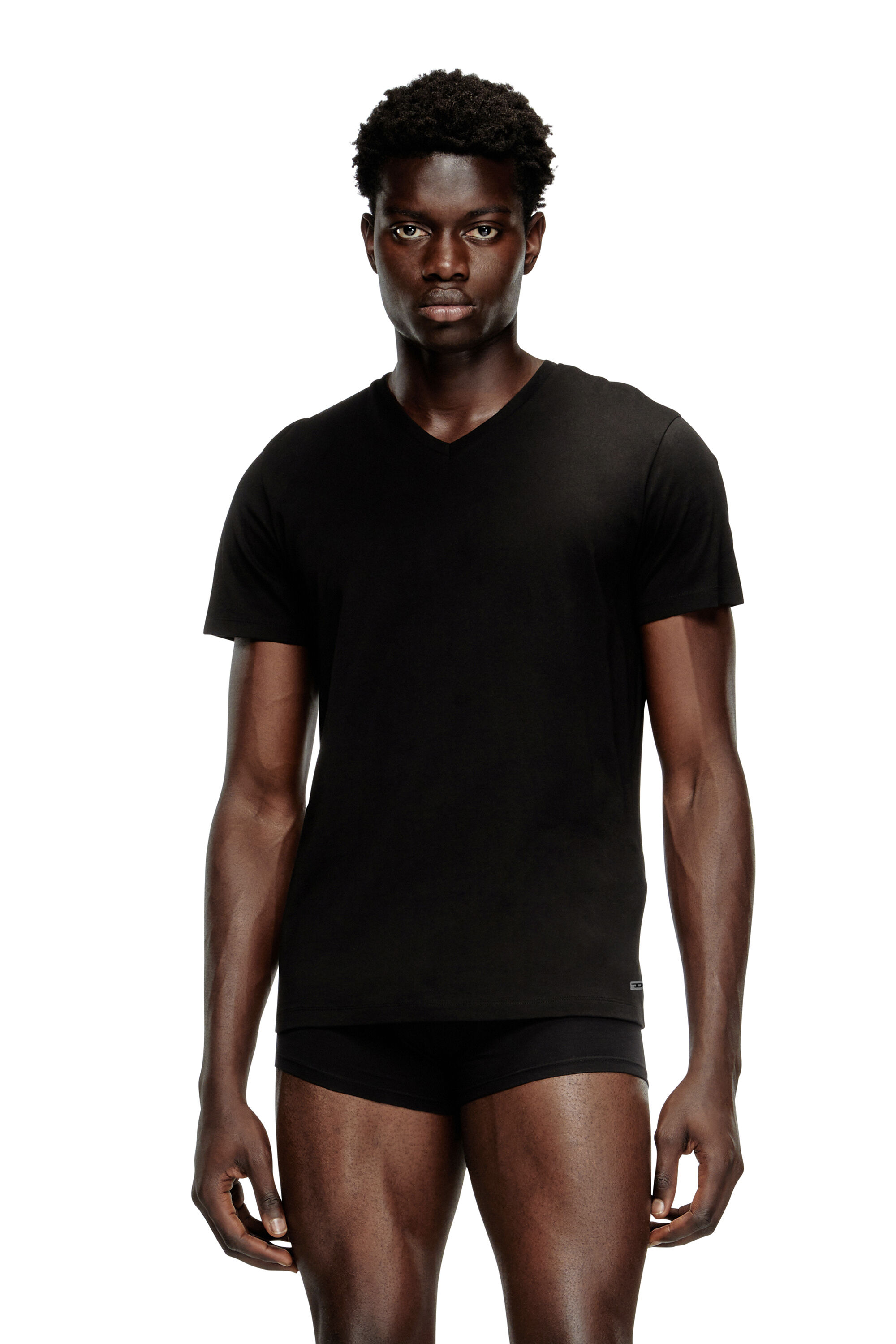 Diesel - MICHAEL-D-BOX-3PACK, Man's Three-pack of V-neck T-shirts in Black - 3