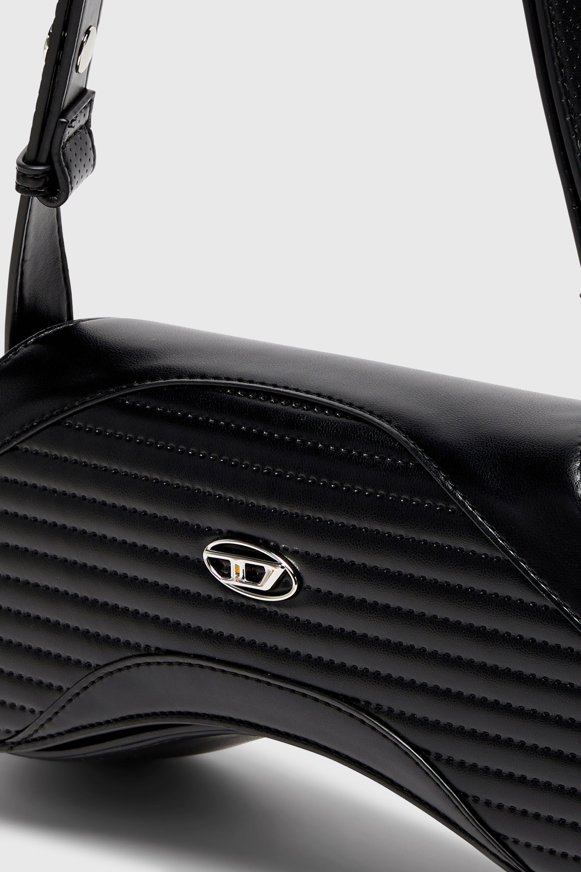 Diesel - PLAY CROSSBODY, Woman's Play - Crossbody bag in quilted perforated PU in Black - 5