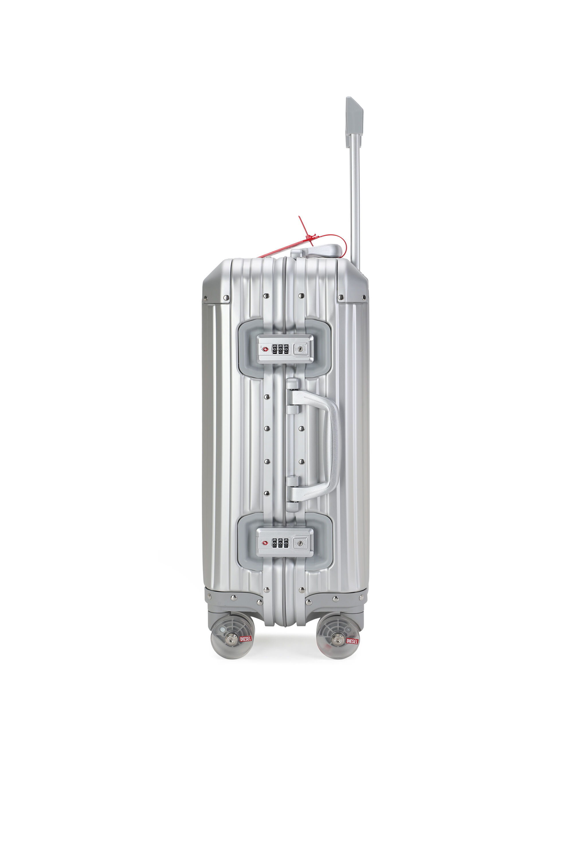 Diesel - DIESEL ALUMINUM TROLLEY- DSL002, Unisex's Aluminum suitcase size S in Silver - 3