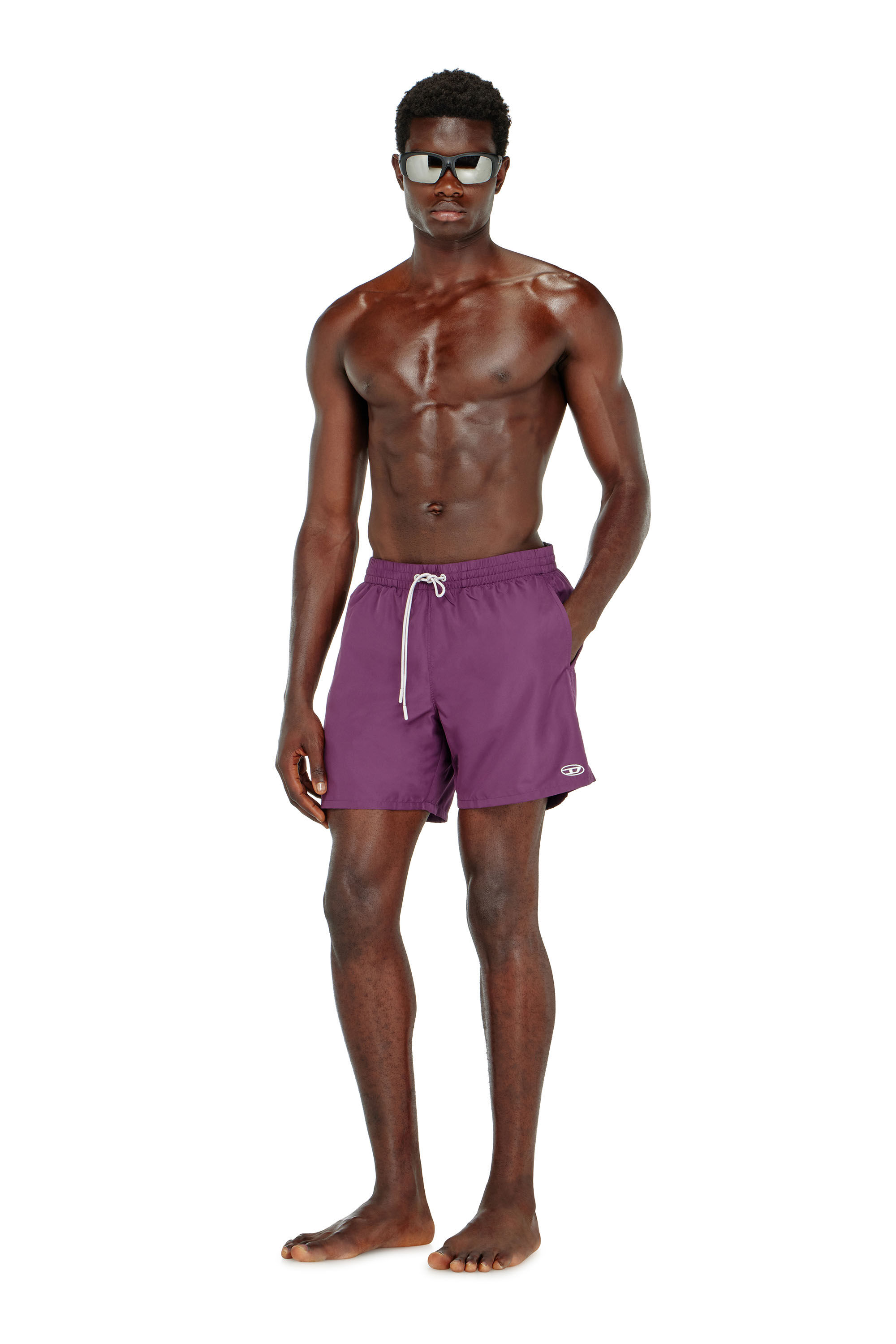Diesel - GEORGE-41-UTLT, Man's Swim shorts with metallic Oval D logo in null - 2