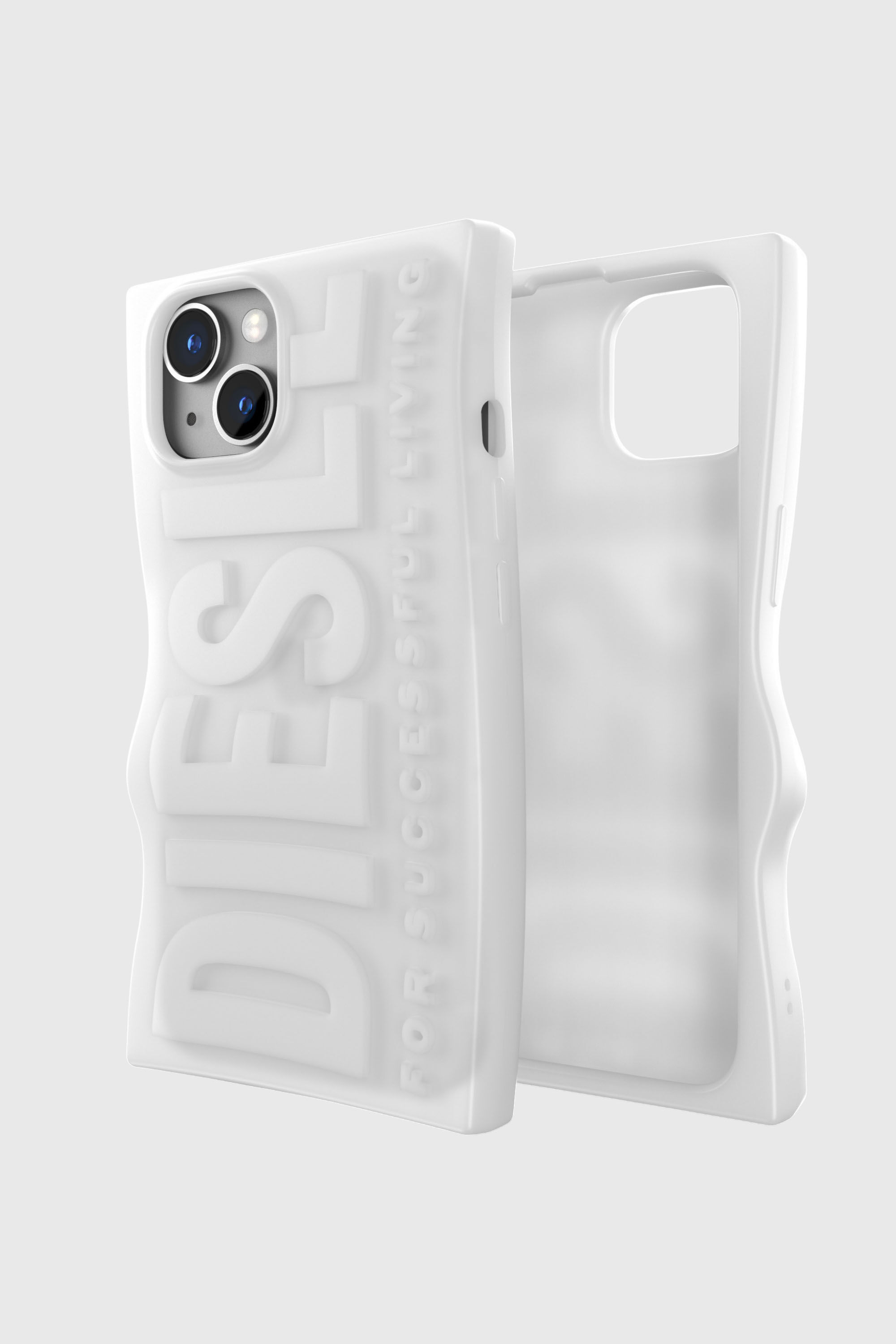 Diesel - 54122 MOULDED CASE, Unisex's D By case iPhone 13/iPhone 14 in White - 1