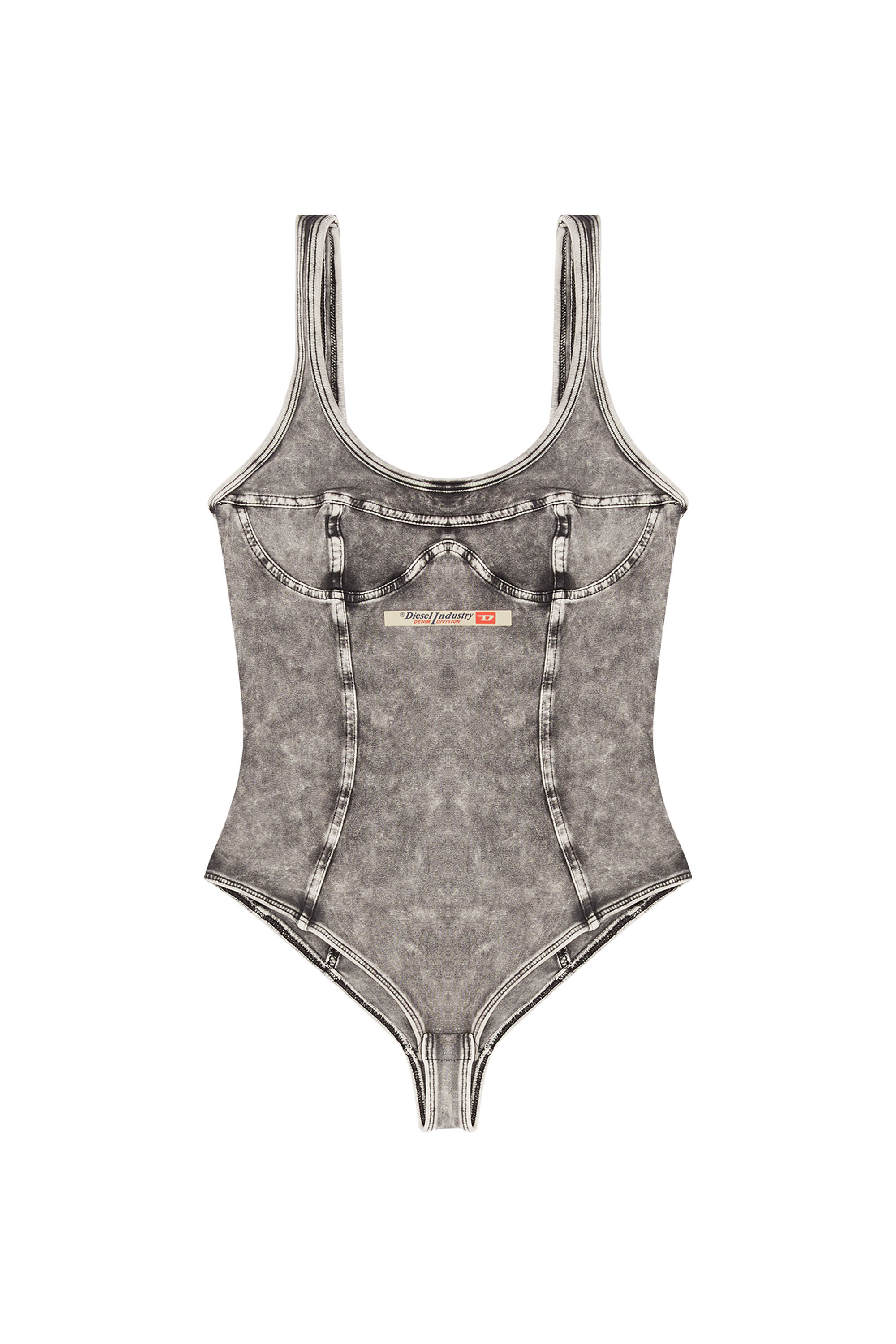 Diesel - UFBY-DENIM-CAMI-BODYSUIT, Dark grey - Image 2