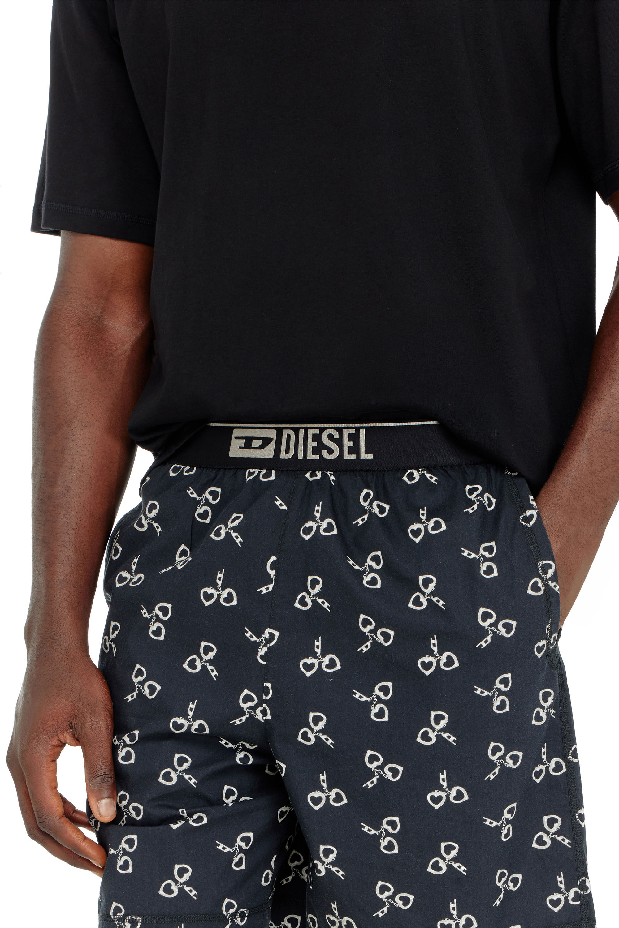 Diesel - KIT-JAMES-D-BOX, Man's Cotton pyjama set with handcuff print in null - 4