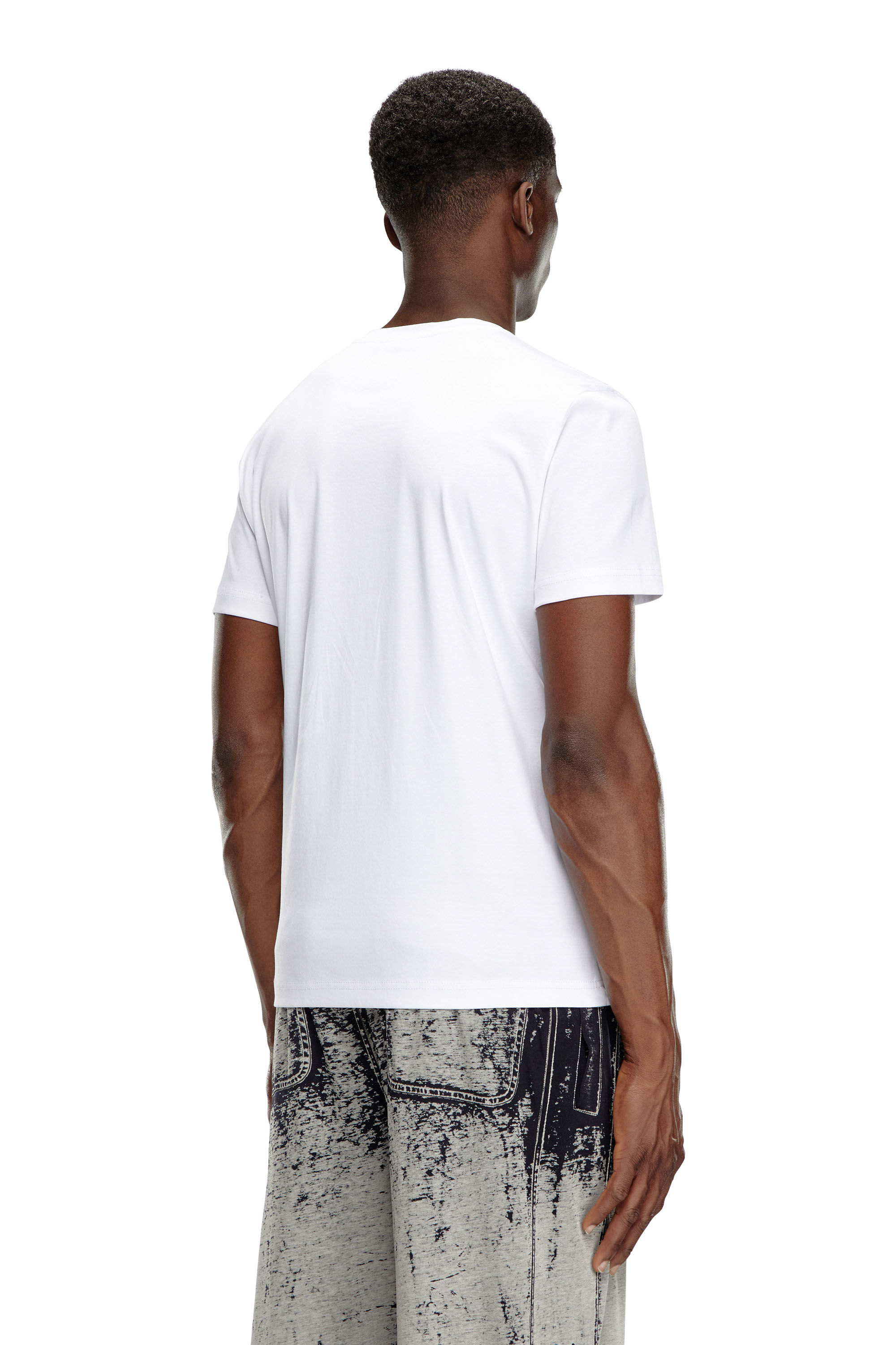 Diesel - T-MIEGOR-K76, Man's T-shirt with tonal Diesel Industry print in White - 4