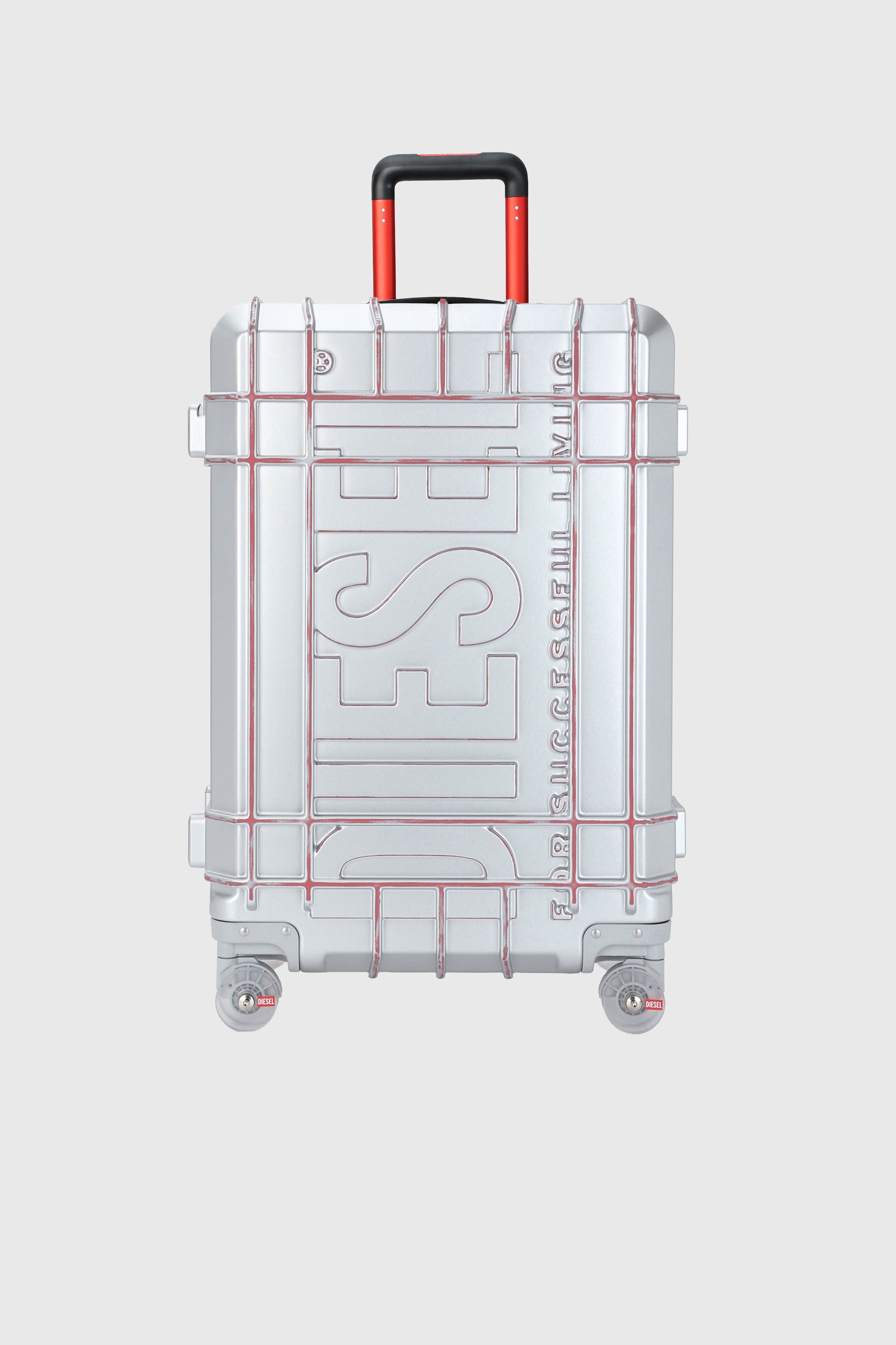 Diesel - DIESEL PC STRONG IMAGE TROLLEY- DSL003, Unisex's Rugged suitcase size L in Silver - 1