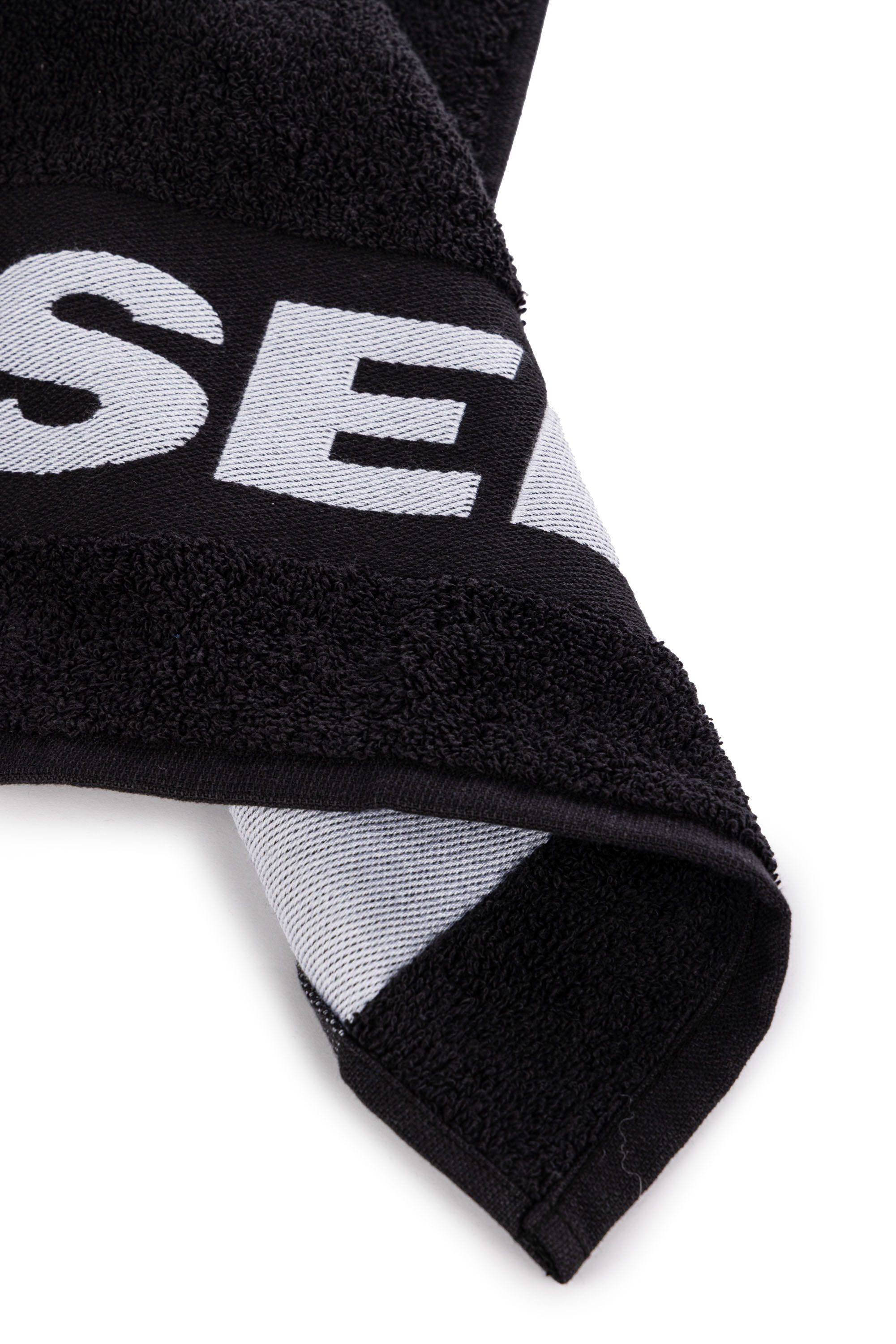 Diesel - 1015135 LOGO-COTTON TOWEL SET 1+1 BLACK, Unisex's Logo-Cotton Terry Towel Set in Black - 3