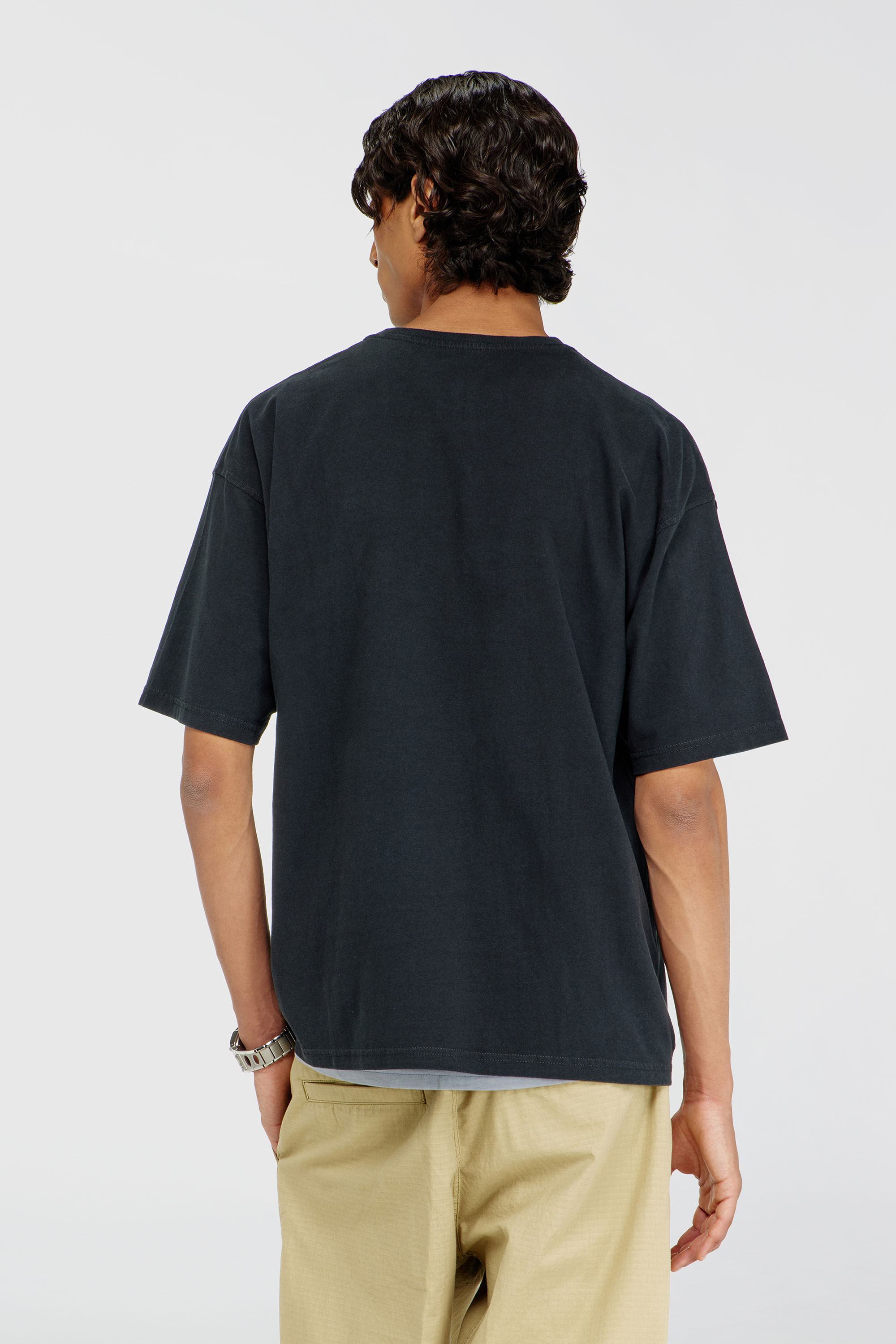 Diesel - T-BOXT-N14, Man's T-shirt with distressed flocked logo in Black - 4