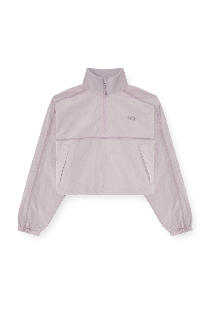 Diesel - G-ANOCK, Woman's Relaxed nylon jacket with mock neck in Lilac - 3