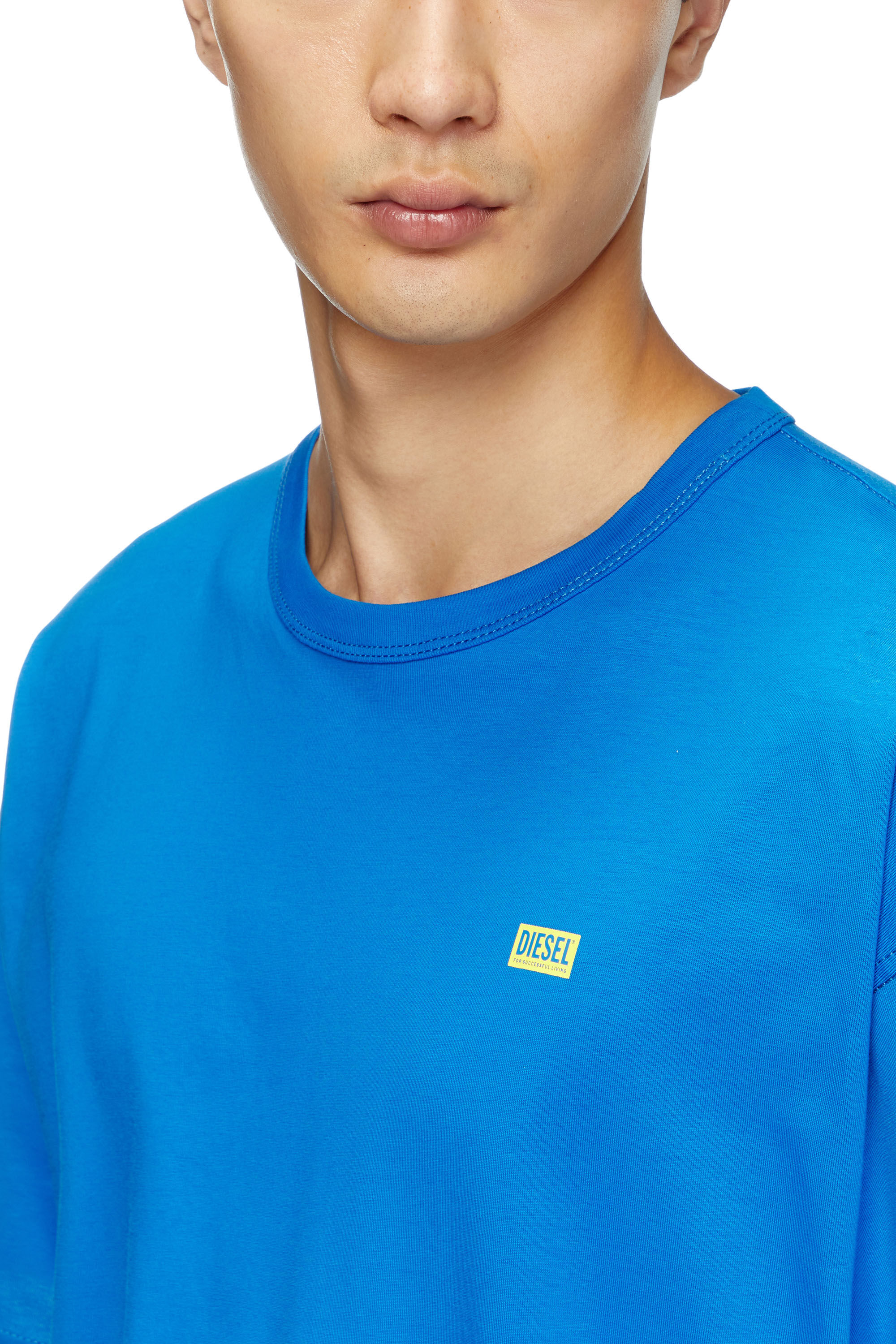Tシャツ・カットソー Diesel Blue Cotton T-Boxt-R30 T-Shirt Men's T-shirt with small logo | Blue | Diesel