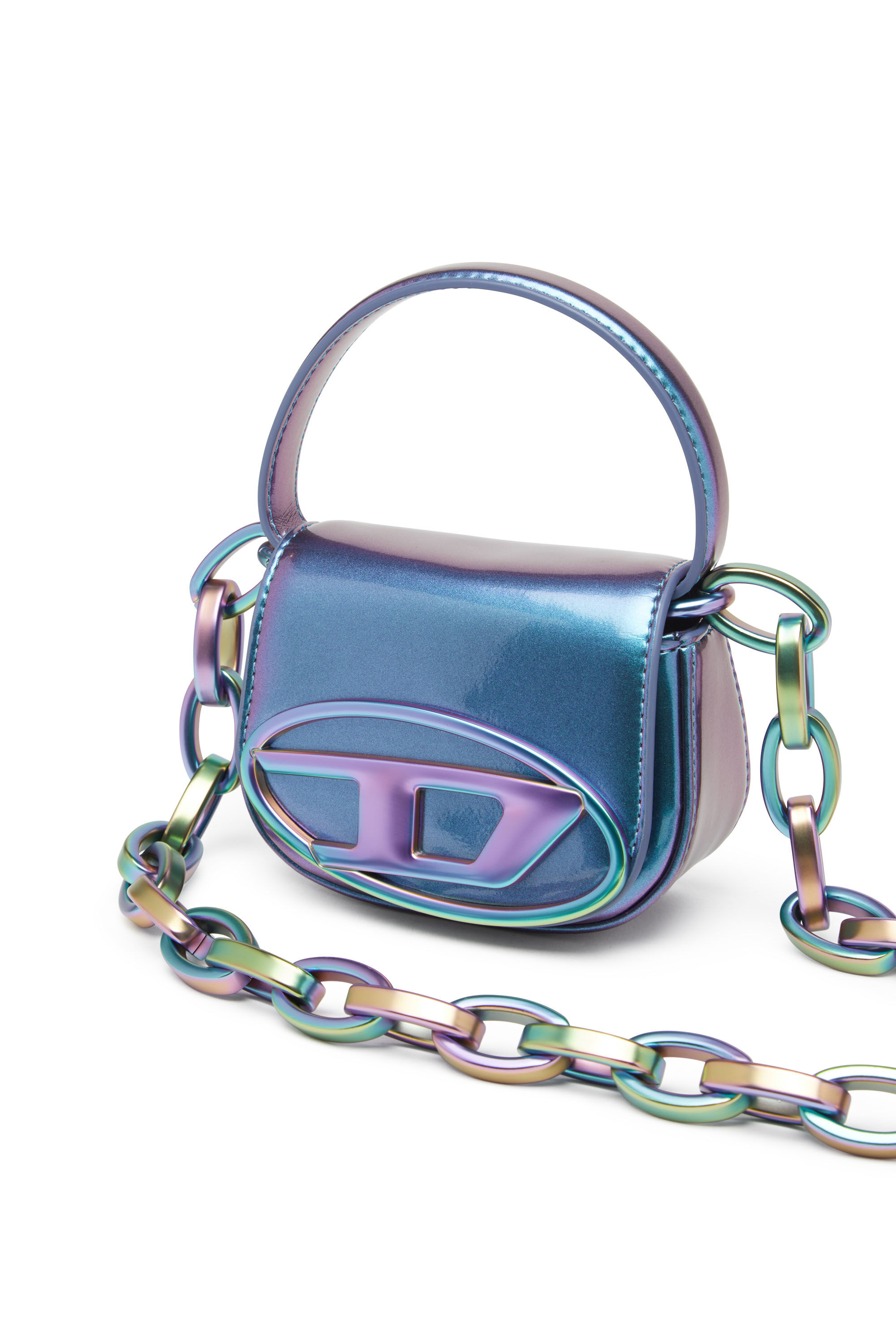 Diesel - 1DR XS, Woman's 1DR XS-Iconic iridescent mini bag in Azure - 2