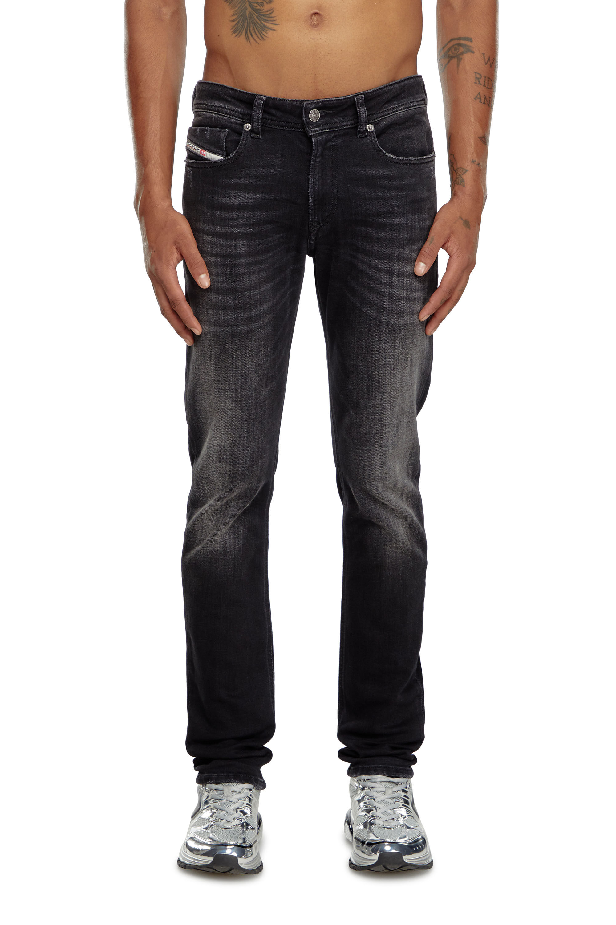 Diesel - Man's Skinny Jeans 1979 Sleenker 09K11, Black/Dark grey - 3