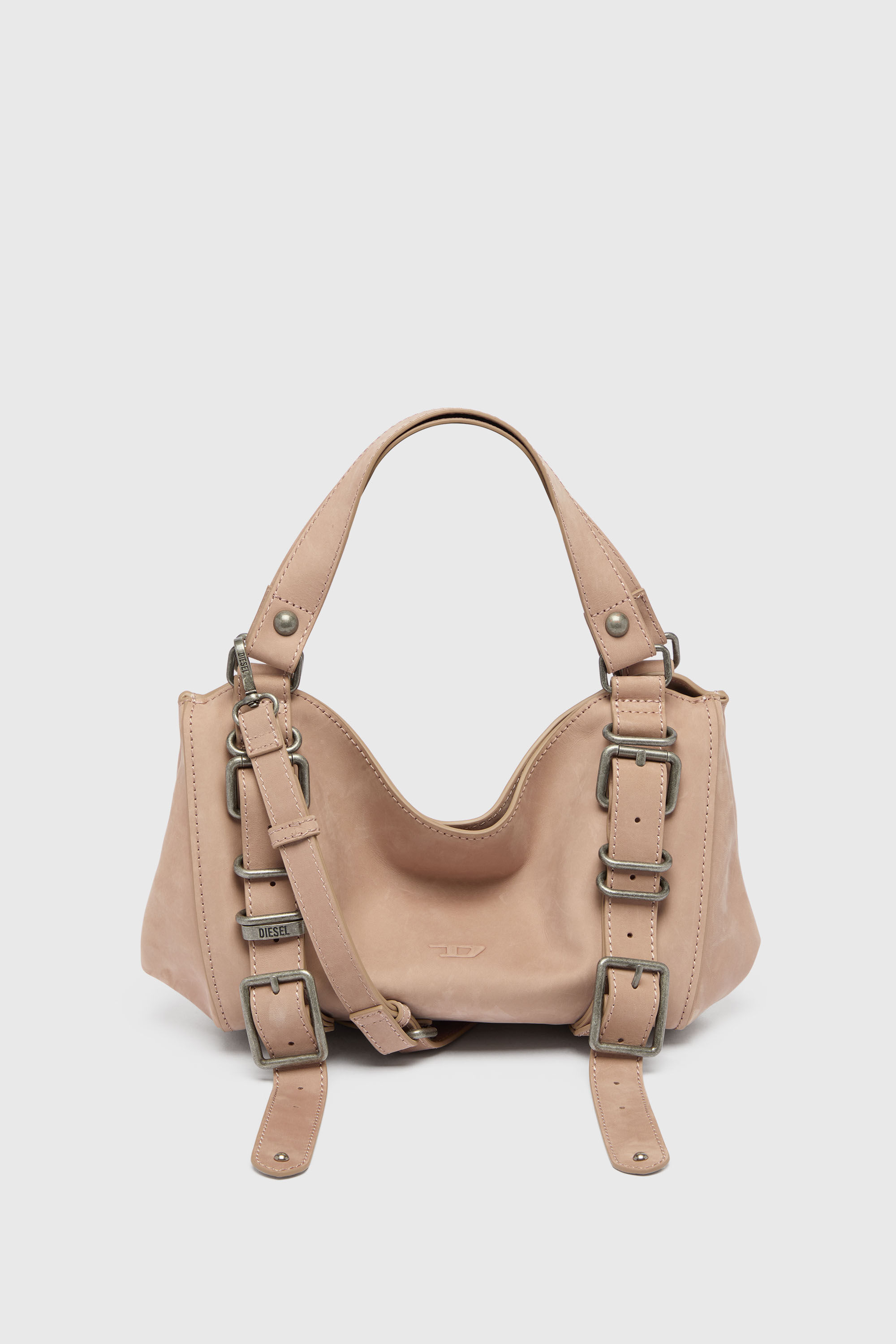 Diesel - D-ONE TOPHANDLE S, Woman's D-One-Small top-handle bag in treated leather in Face Powder - 2