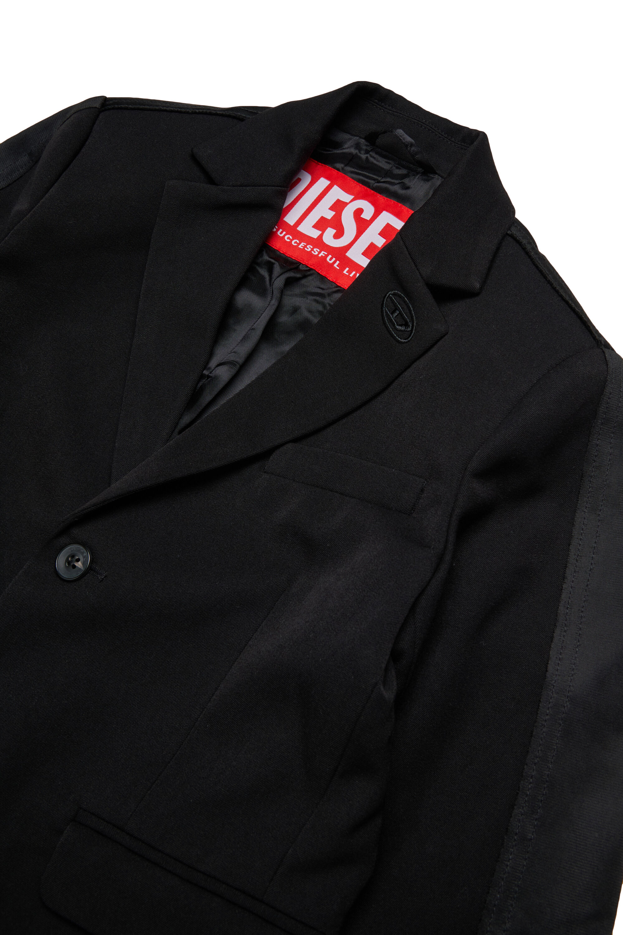 Diesel - JWIRE, Man's Suit jacket in mixed fabrics in Black - 3