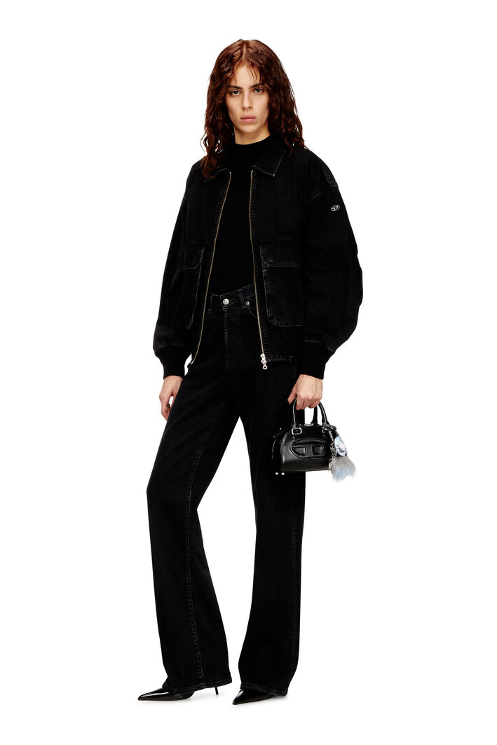 Diesel - D-KURZ, Unisex's Jacket in denim in Black - 2